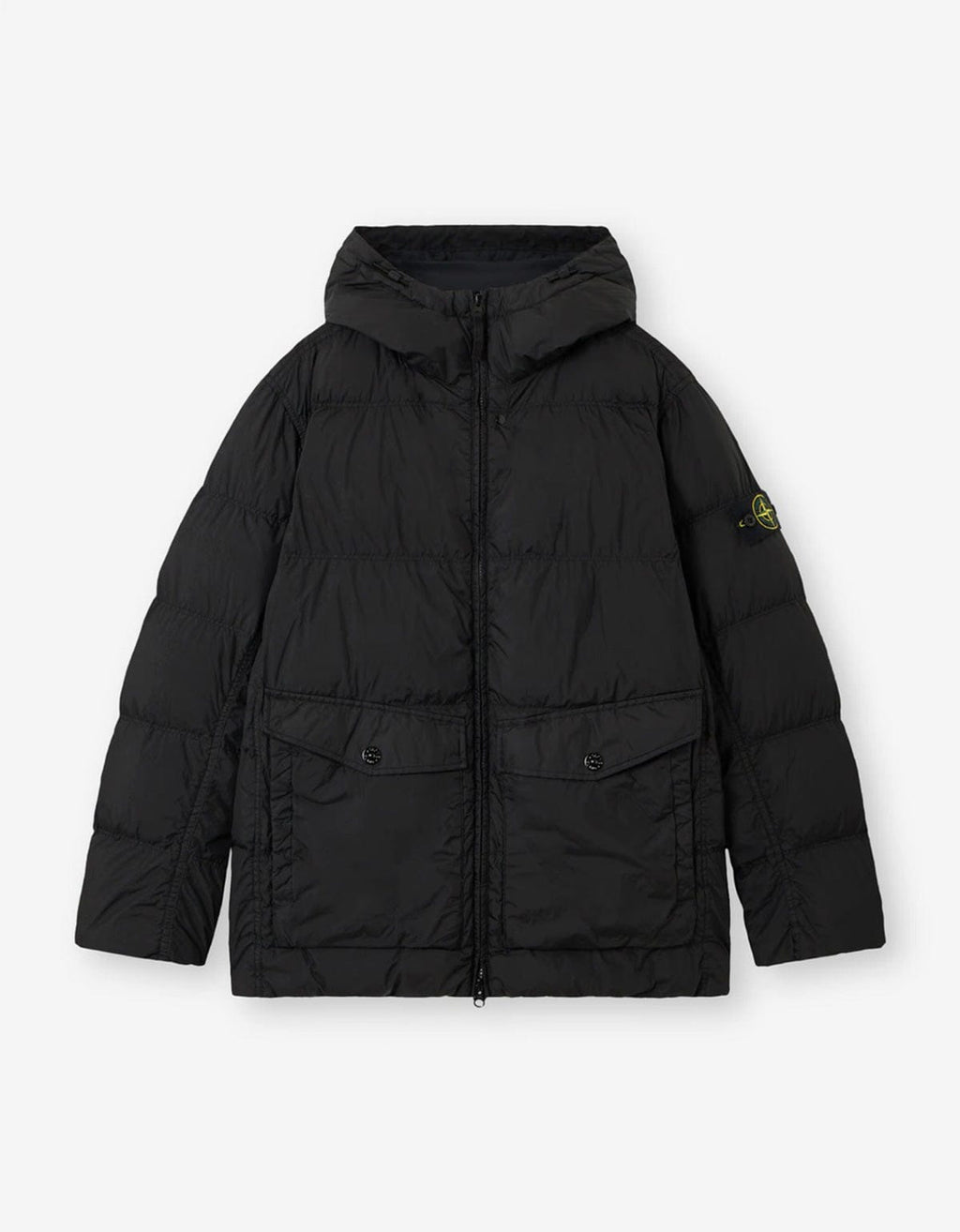 Stone Island Black Down Short Parka