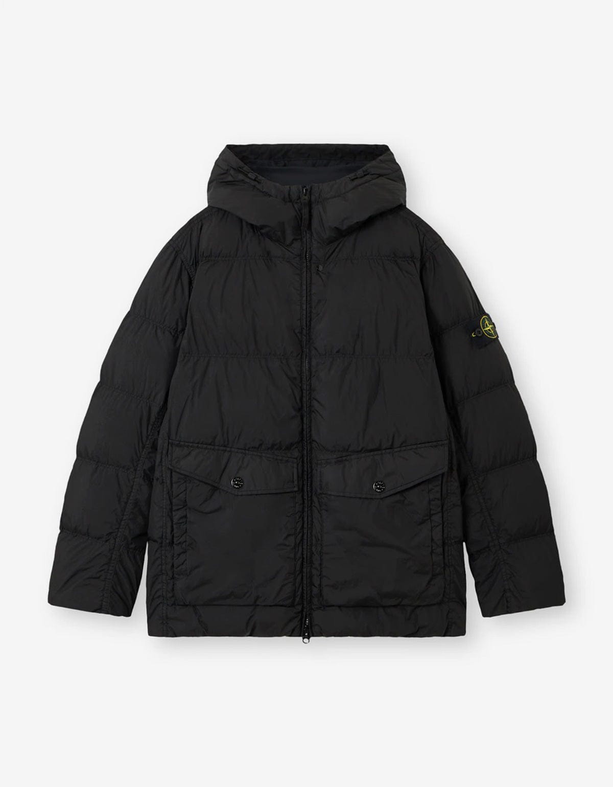 Stone Island Black Down Short Parka