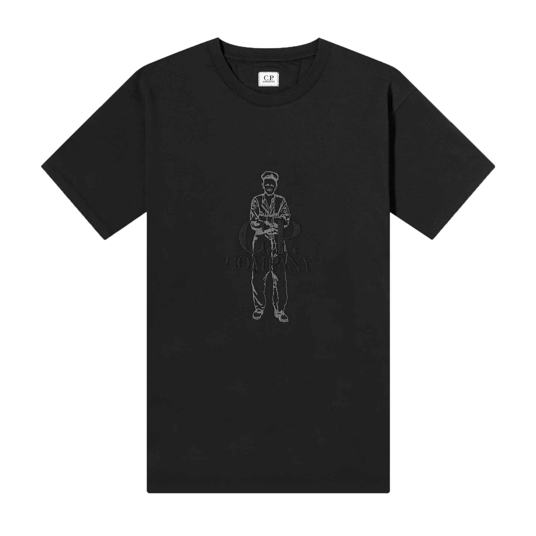 C.P. Company 1020 Jersey Logo T-Shirt in Black
