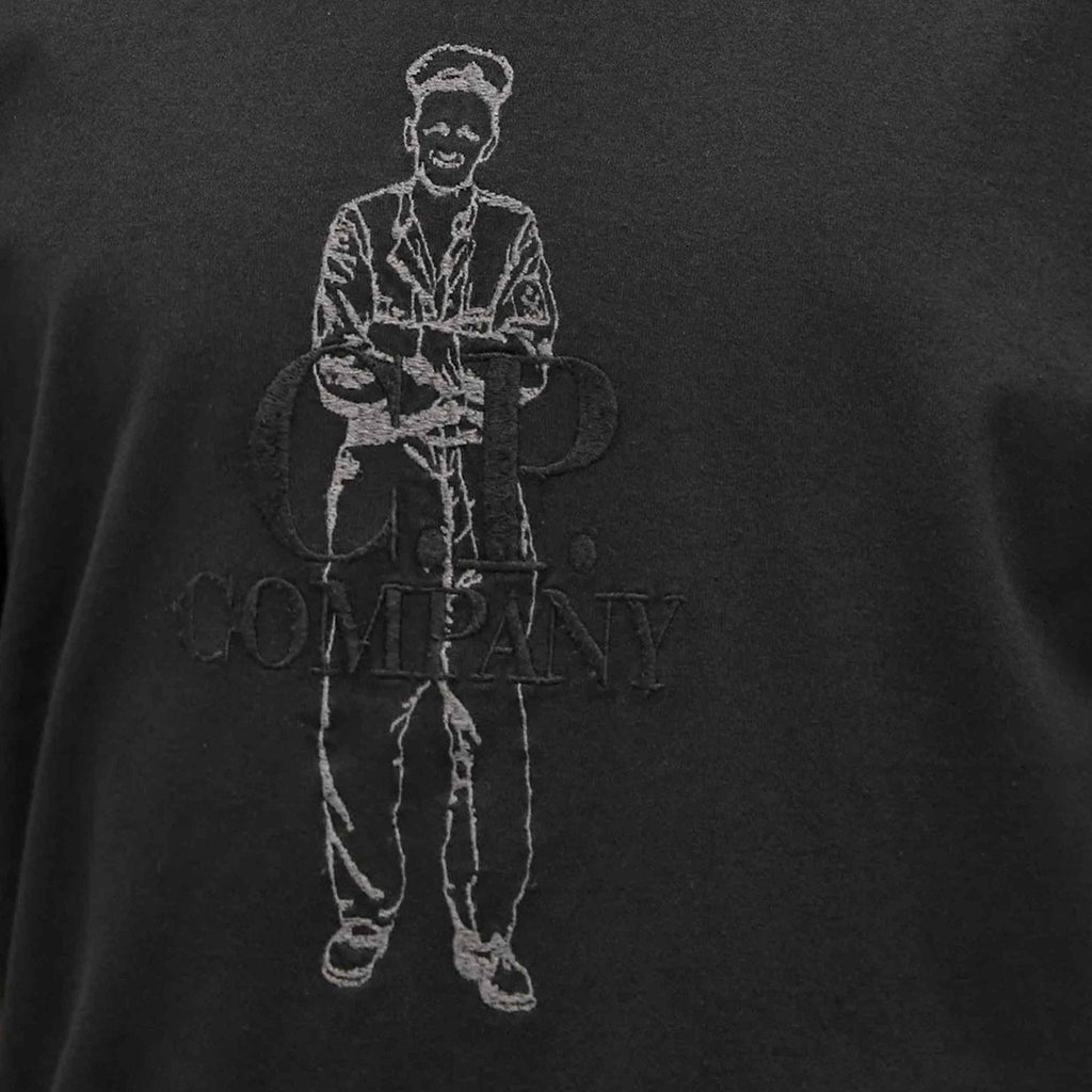 C.P. Company 1020 Jersey Logo T-Shirt in Black