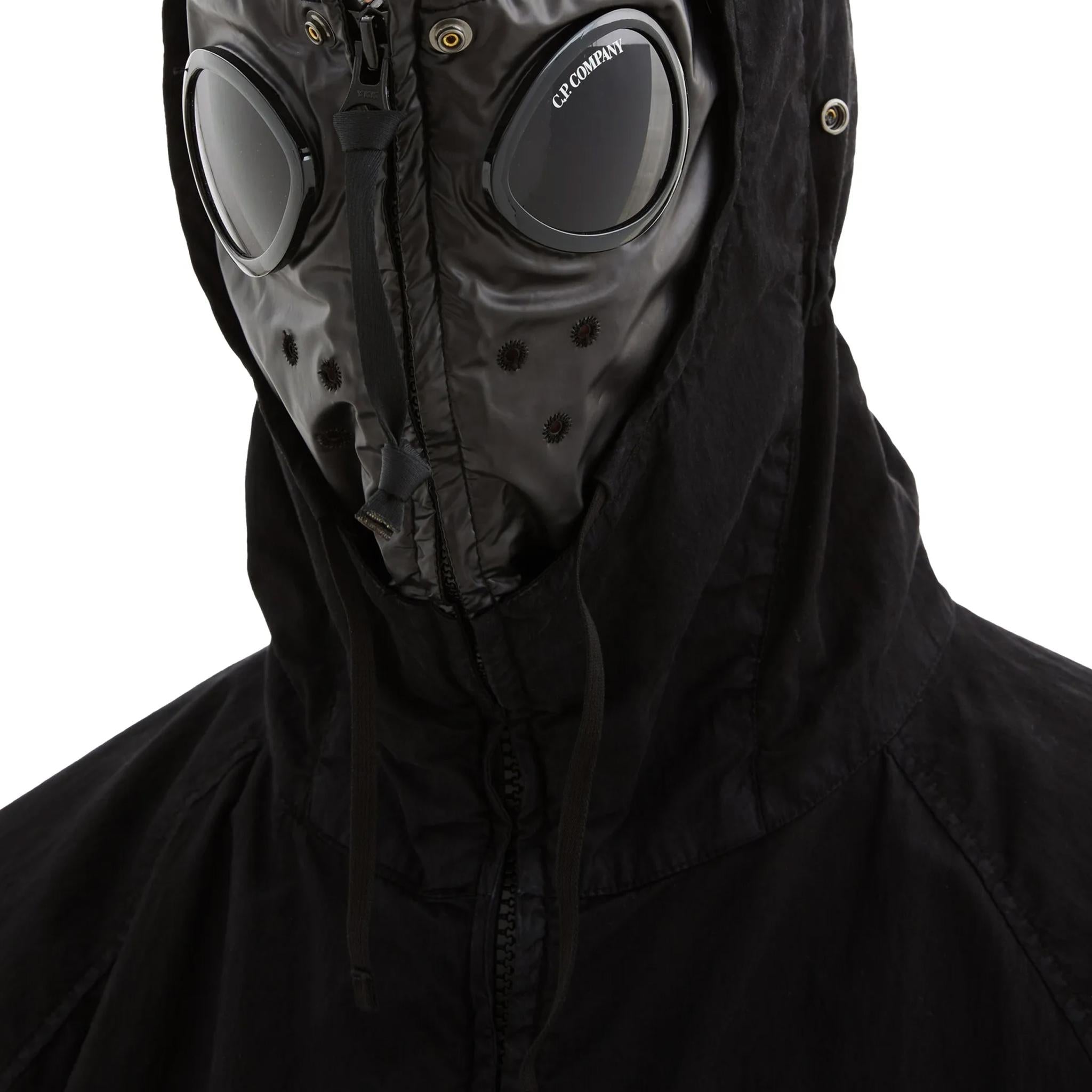 C.P. Company 50 Fili Mixed Gum Goggle Jacket in Black