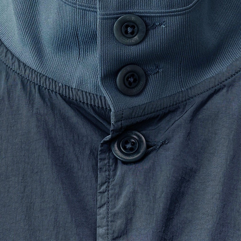 C.P. Company Chrome-R Full Button Jacket in India Ink- Blue