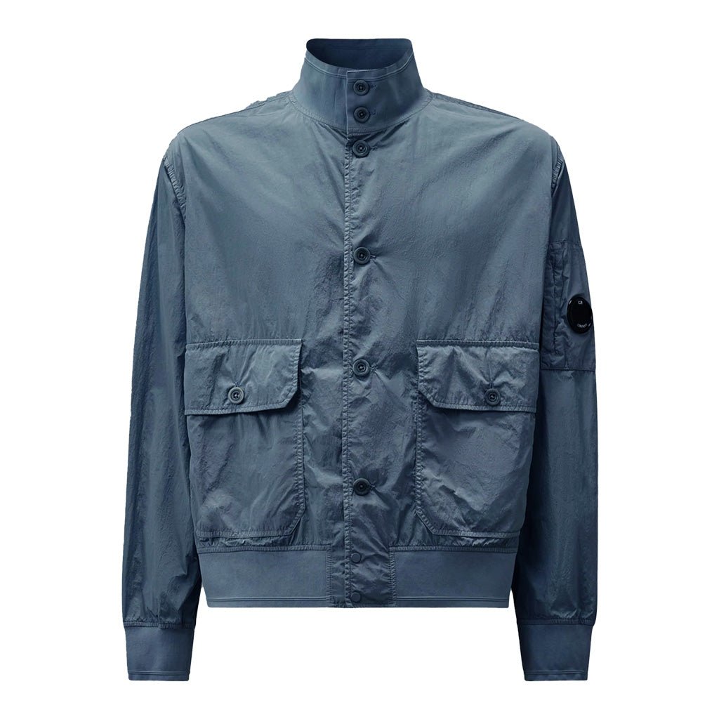 C.P. Company Chrome-R Full Button Jacket in India Ink- Blue