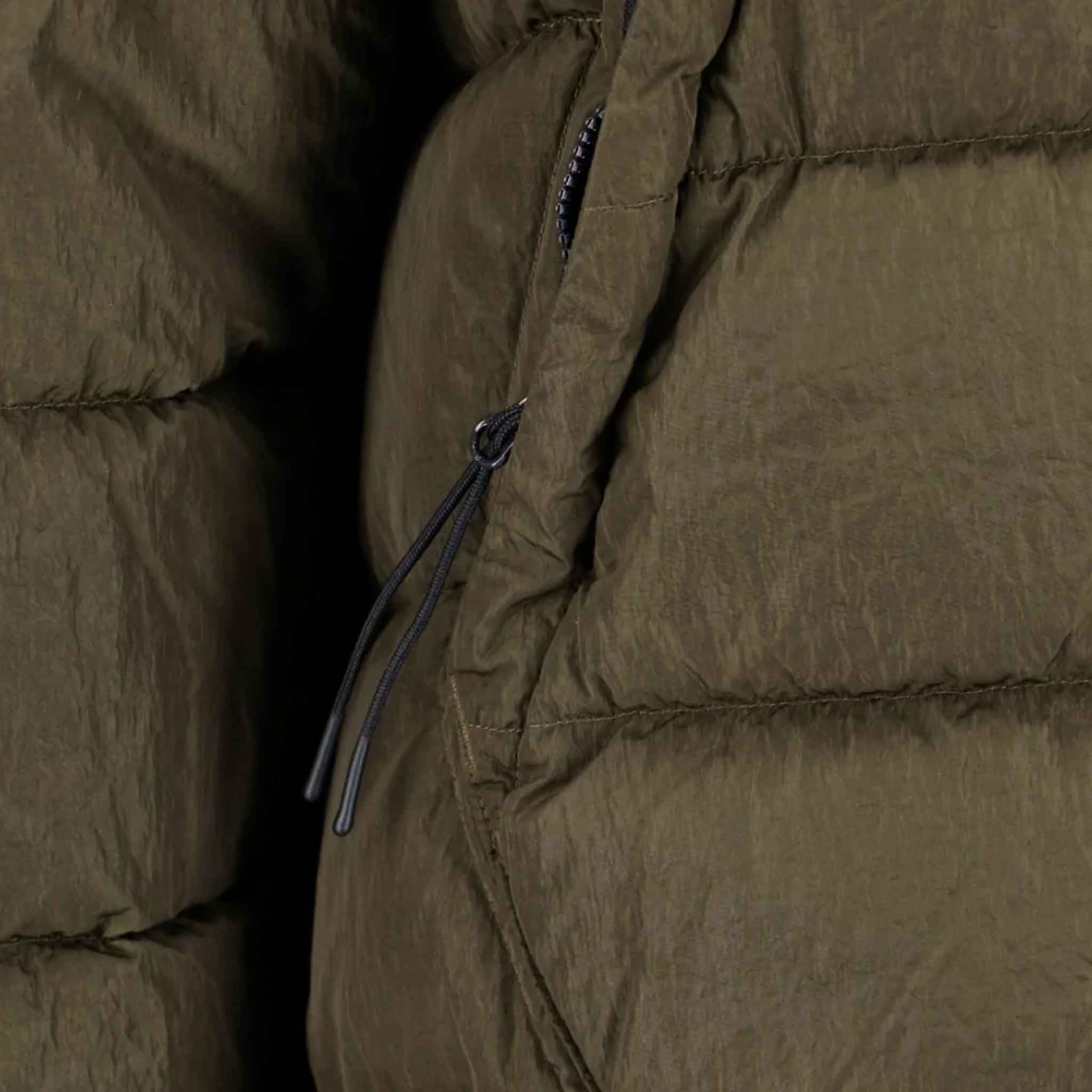C.P. Company Chrome-R Goggle Down Jacket in Ivy Green