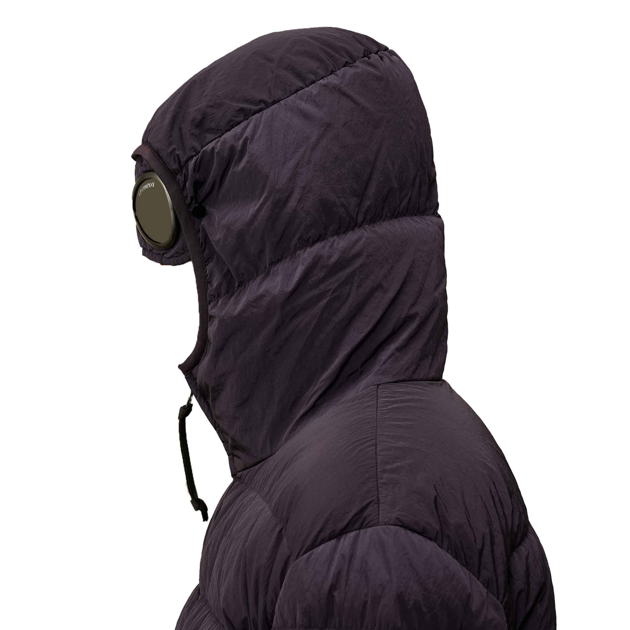 C.P. Company Chrome-R Goggle Down Jacket in Nightshade- Purple