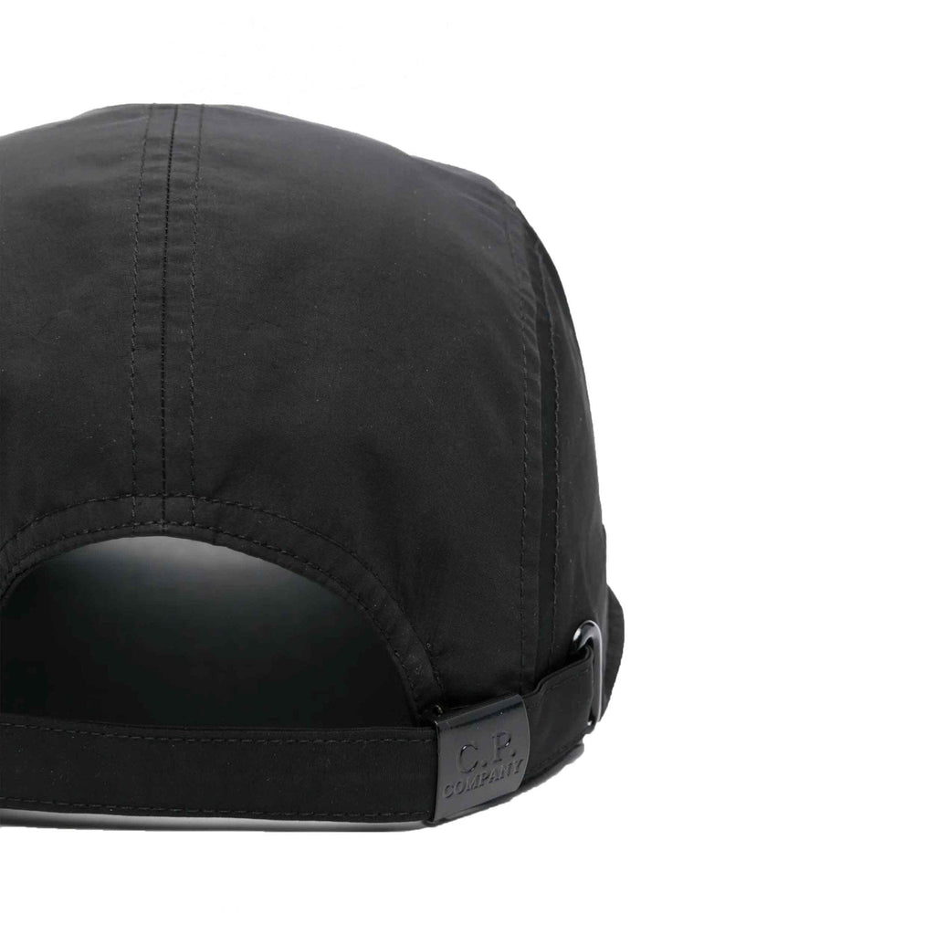 C.P. Company Chrome-R Panelled Baseball Cap in Black
