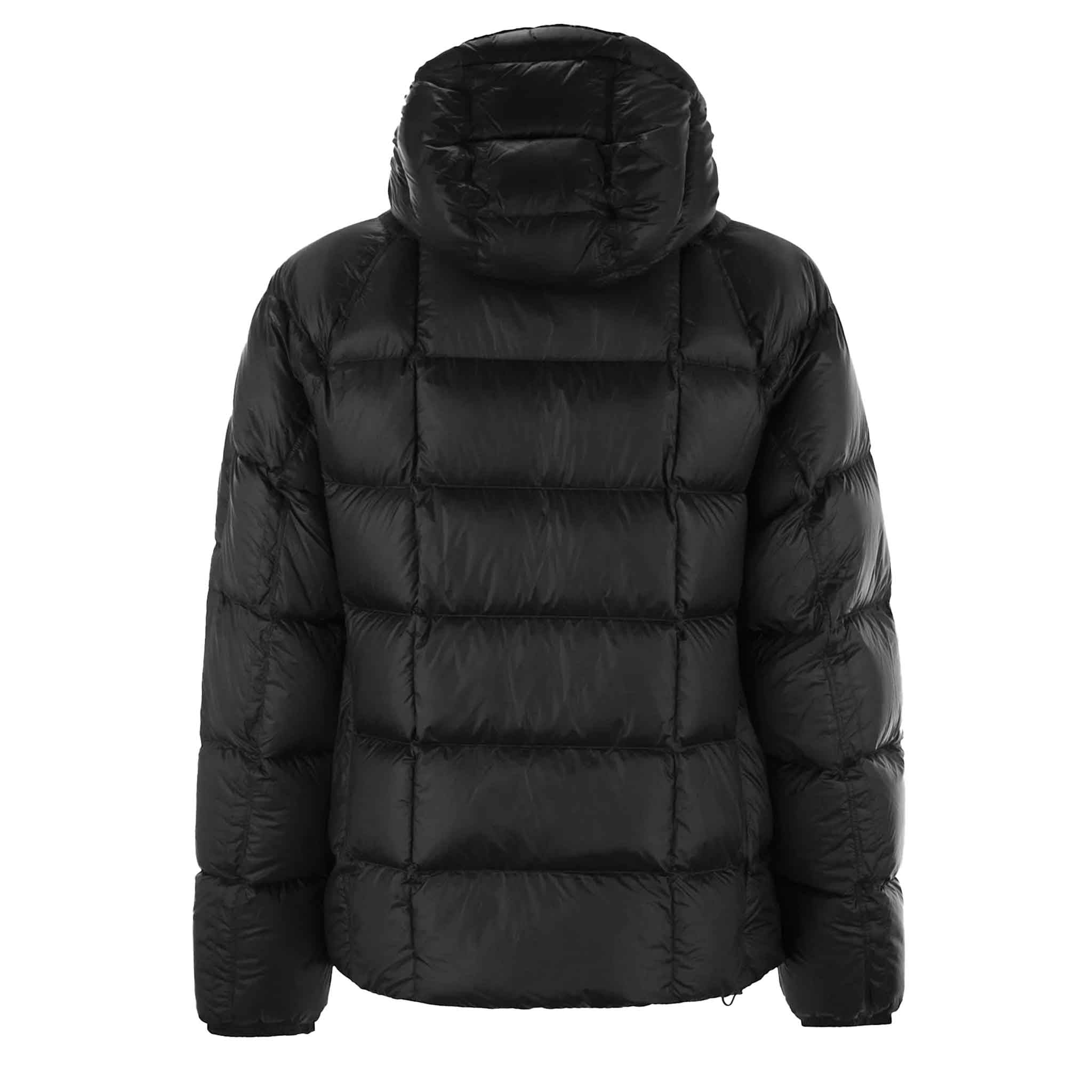 C.P. Company D.D. Shell Hooded Medium Down Jacket in Black