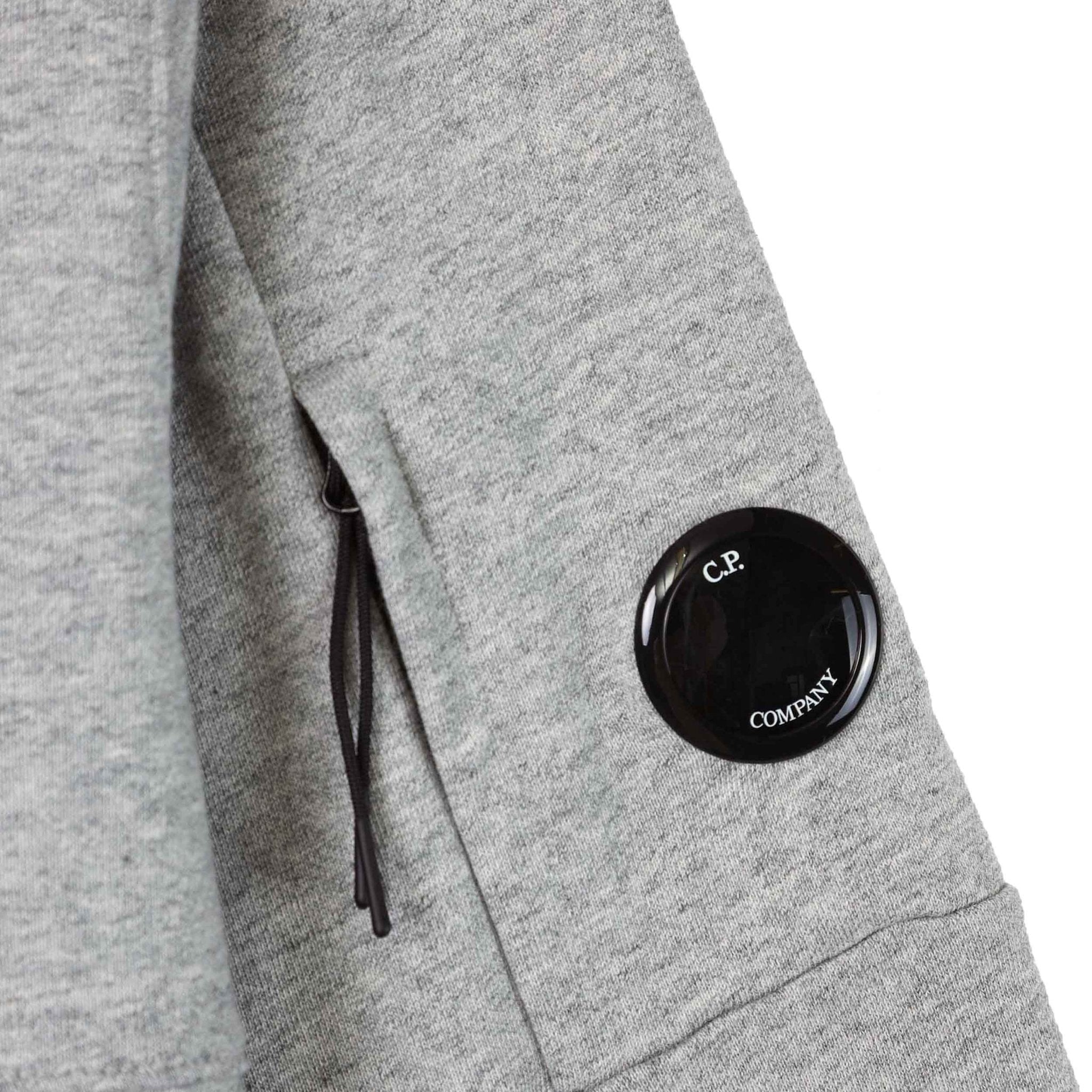 C.P. Company Diagonal Raised Fleece Crewneck Sweatshirt in Greystone Melange