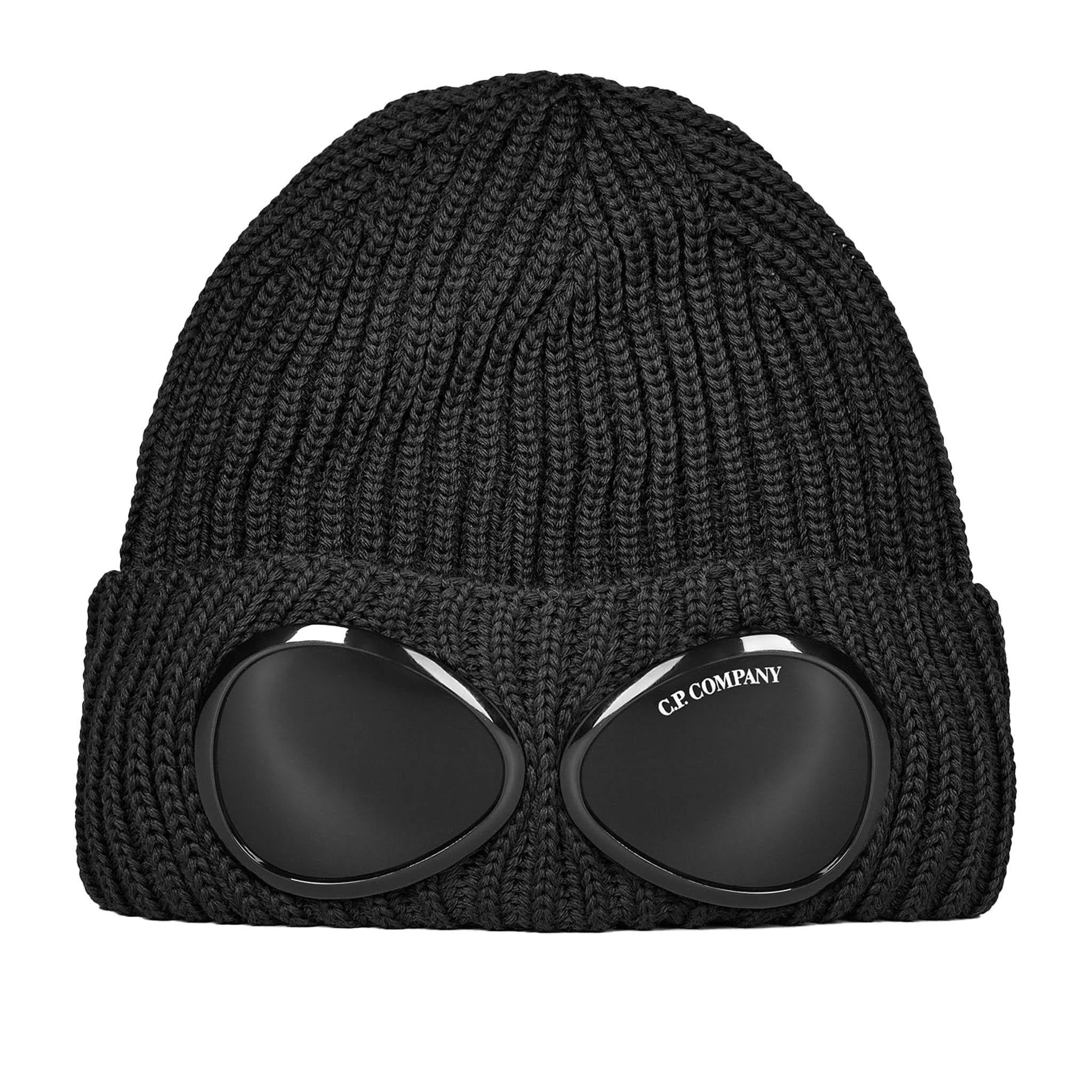 C.P. Company Extra fine Merino Wool Beanie in Black