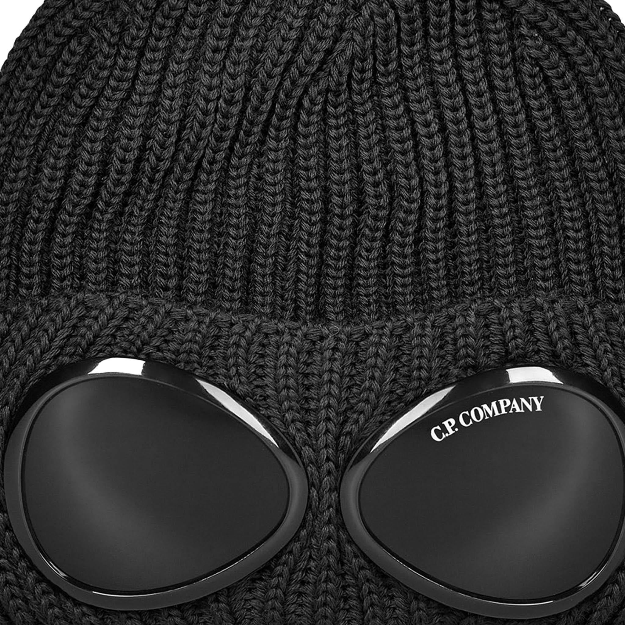 C.P. Company Extra fine Merino Wool Beanie in Black