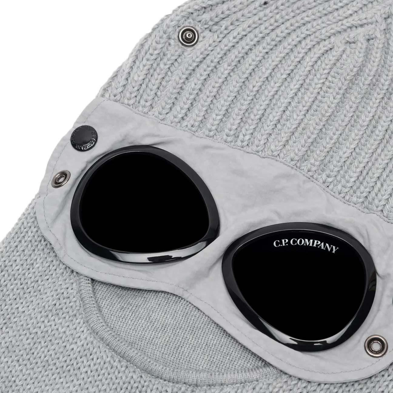 C.P. Company Extra fine Merino Wool  Ski Mask In Moon Melange
