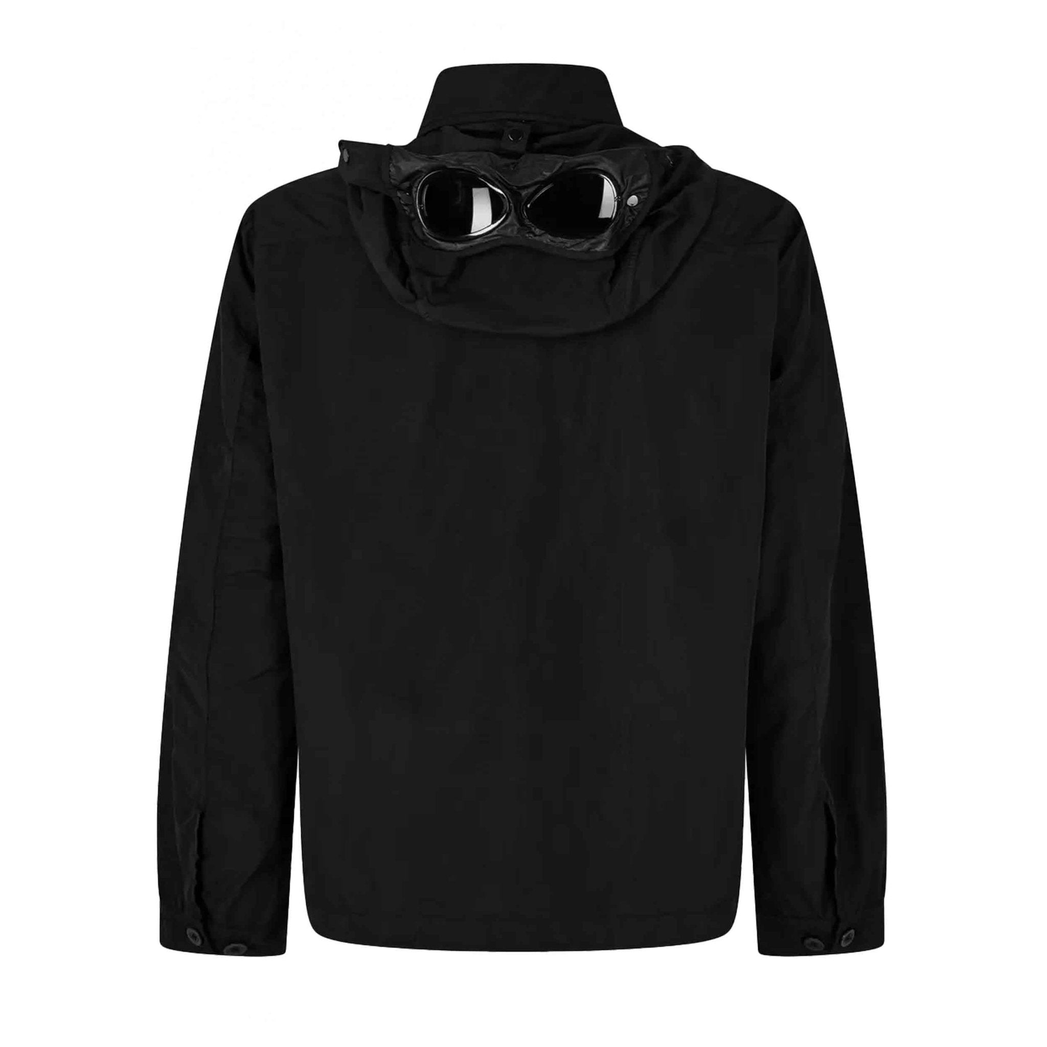 C.P. Company Flatt Nylon Goggle Overshirt in Black