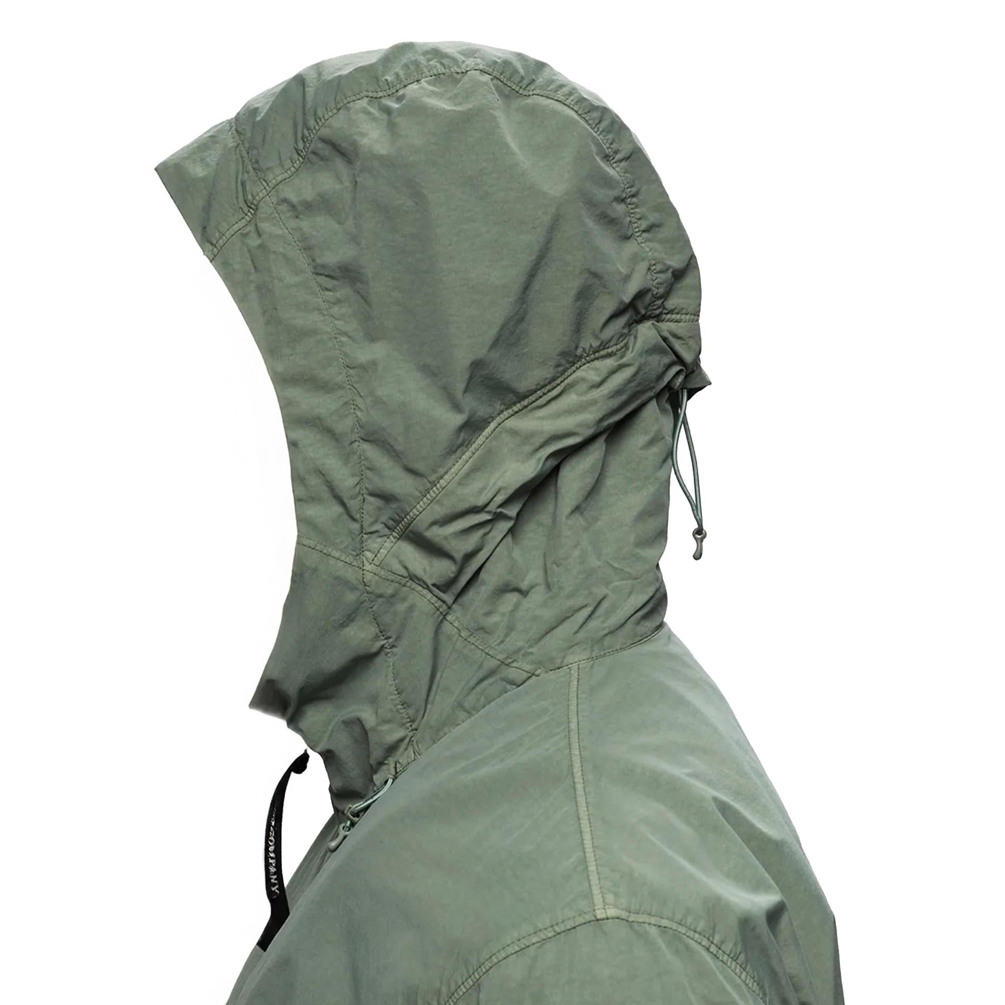 C.P. Company Flatt Nylon Reversible Hooded Jacket in Agave Green