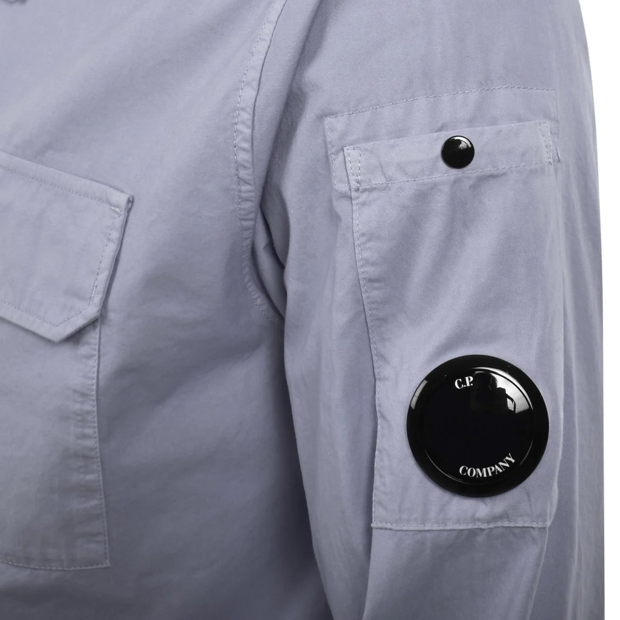 C.P. Company Gabardine Zipped Overshirt in Lavender