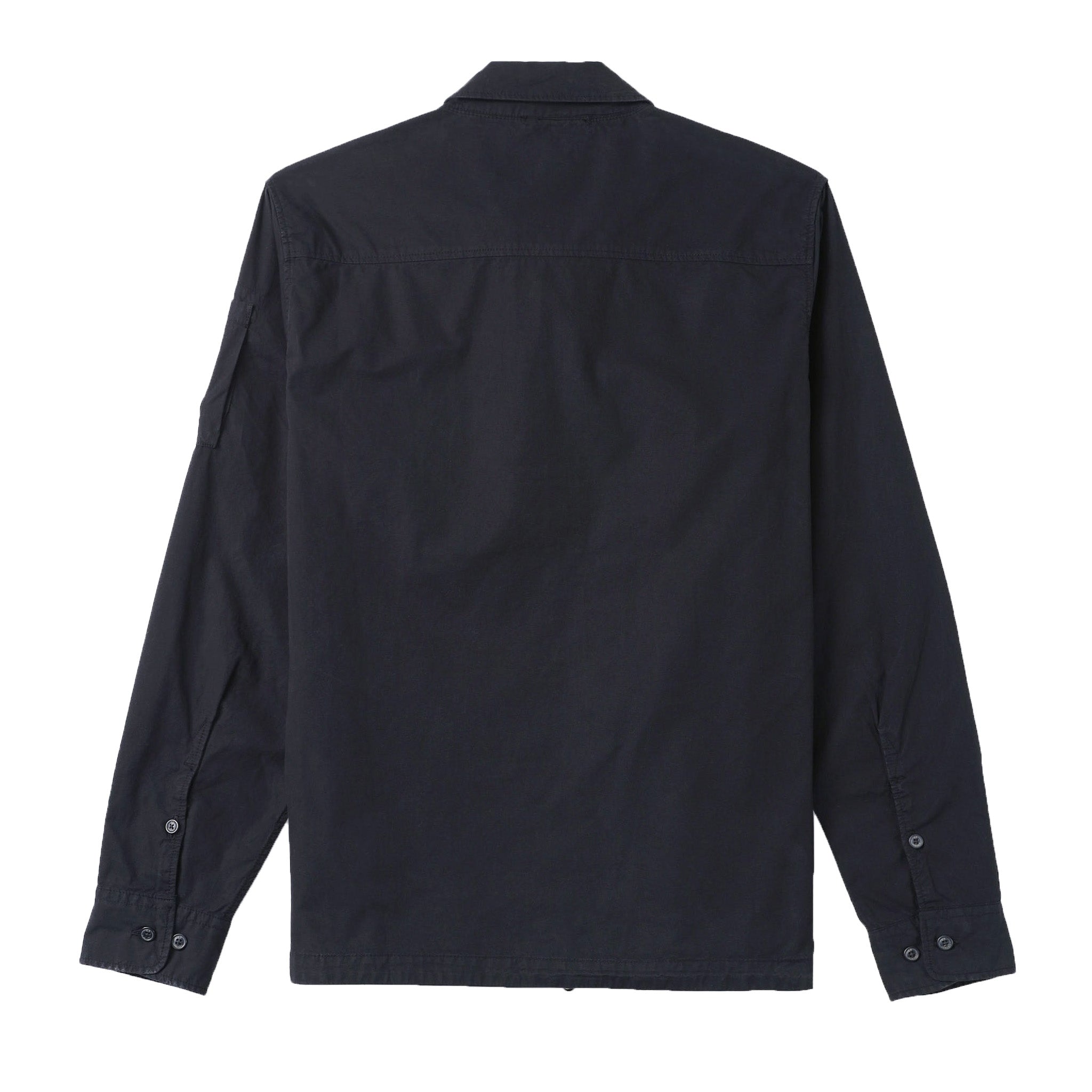 C.P. Company Gabardine Zipped Overshirt in Total Eclipse- Navy