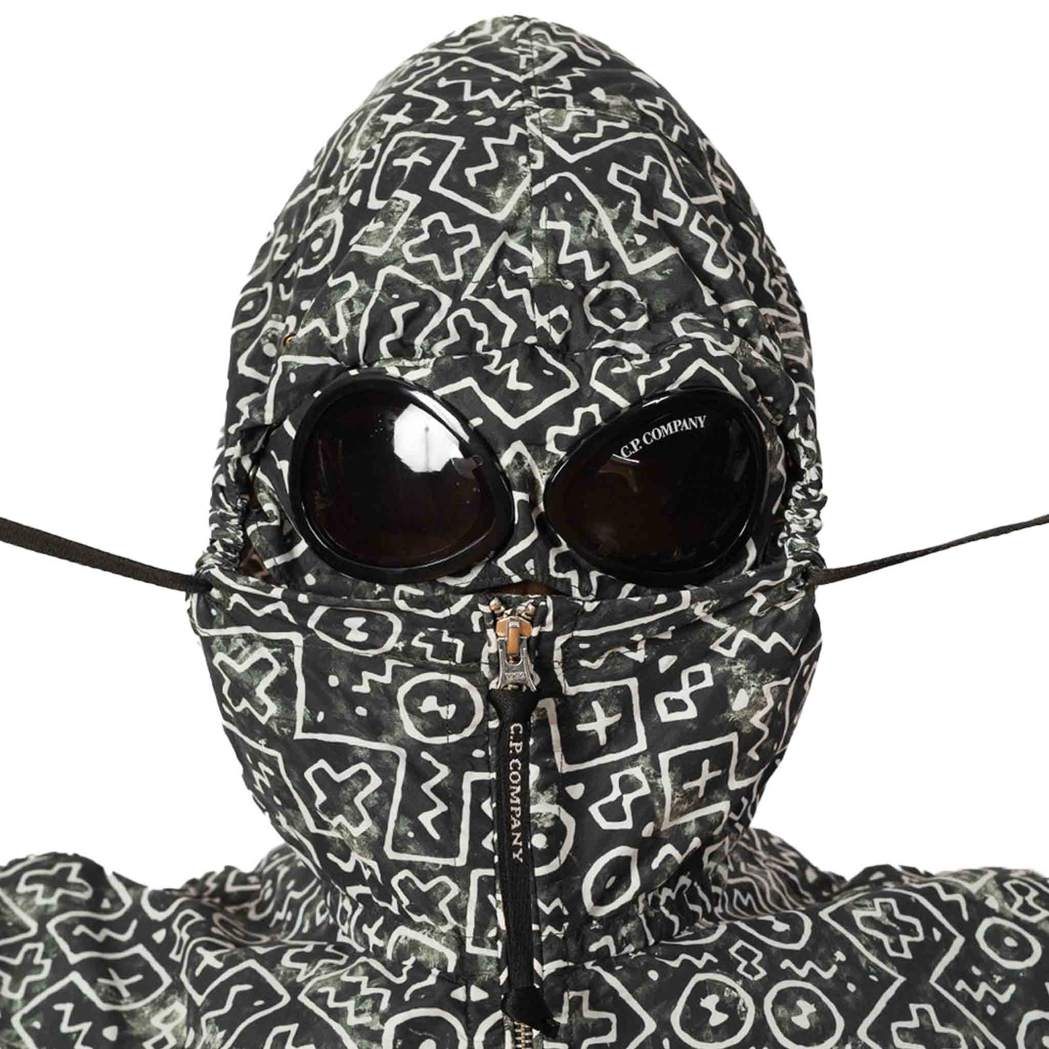 C.P. Company Inca Print Short Goggle Jacket in Agave Green
