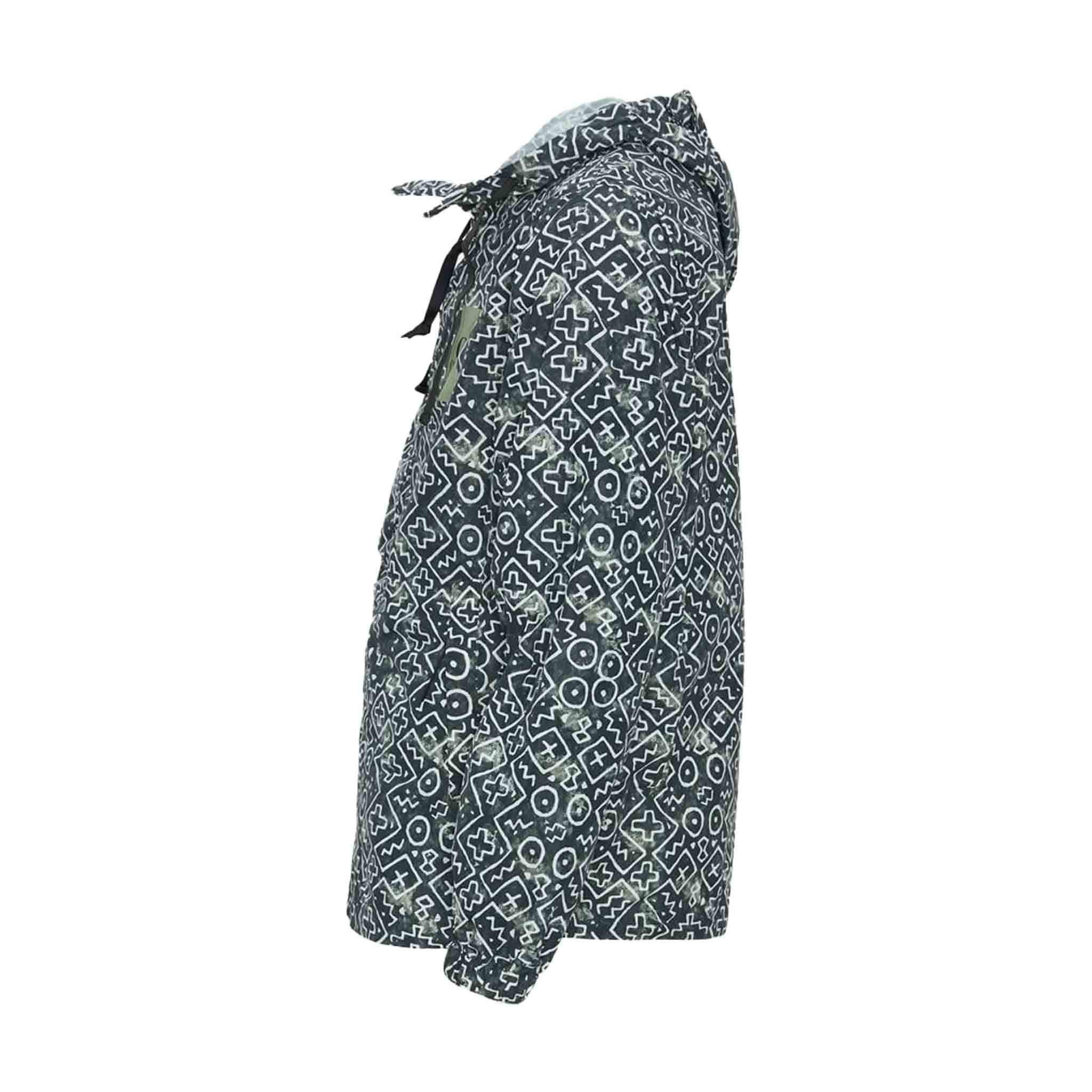 C.P. Company Inca Print Short Goggle Jacket in Agave Green