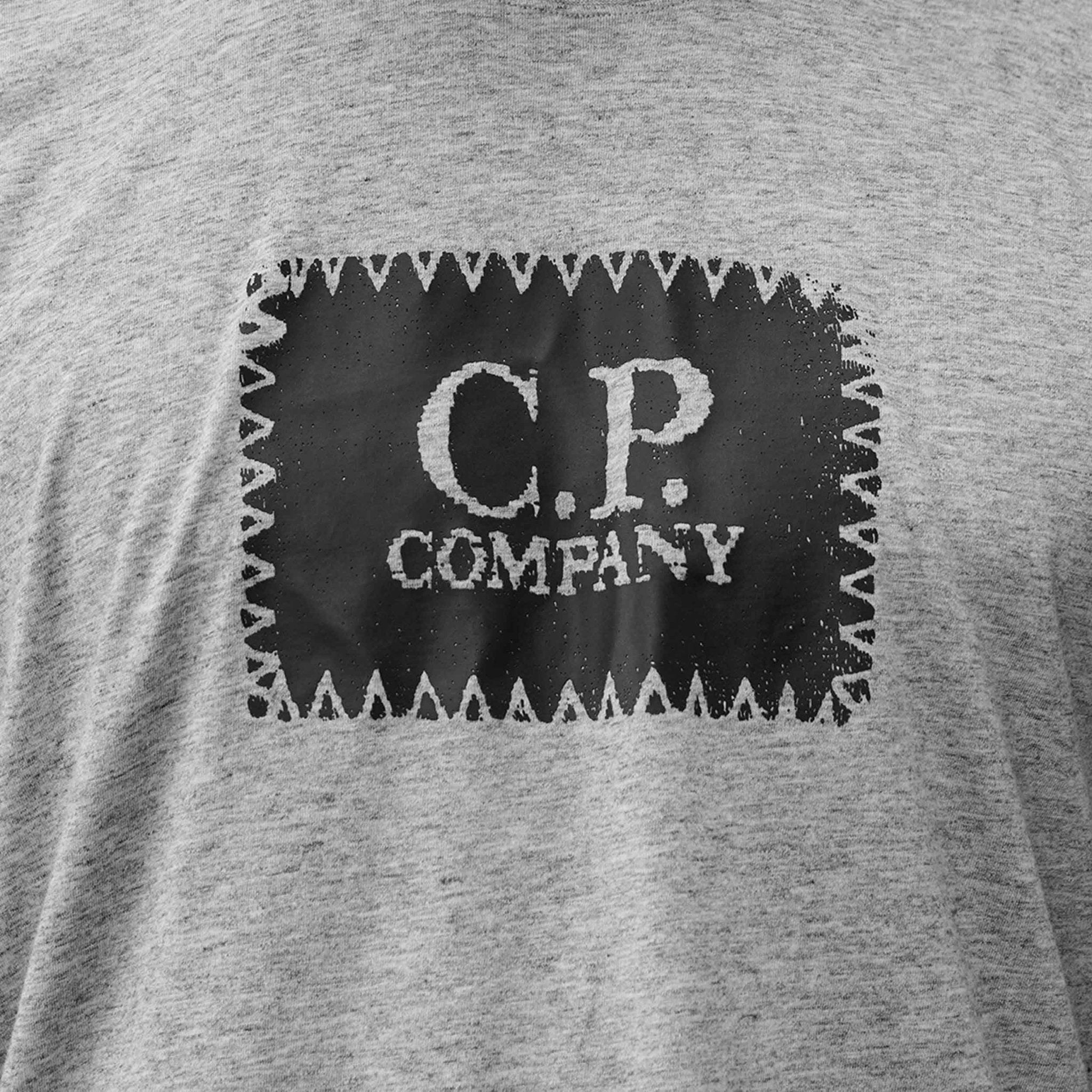 C.P. Company Jersey Logo Label T-shirt in Greystone Melange