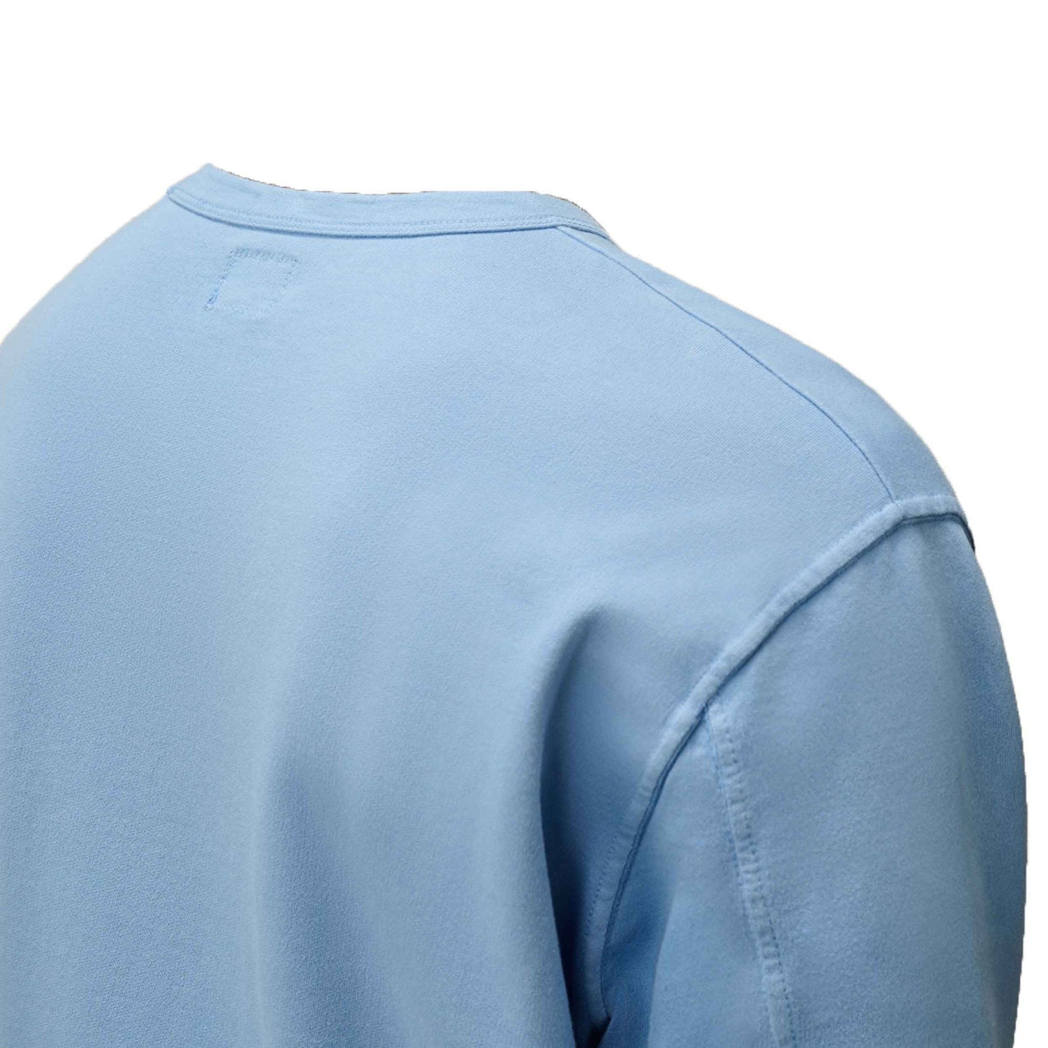 C.P. Company Light Fleece Lens Crewneck Sweatshirt in Coast- Light Blue