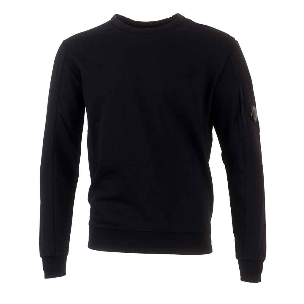 C.P. Company Light Fleece Lens Crewneck Sweatshirt in Total Eclipse