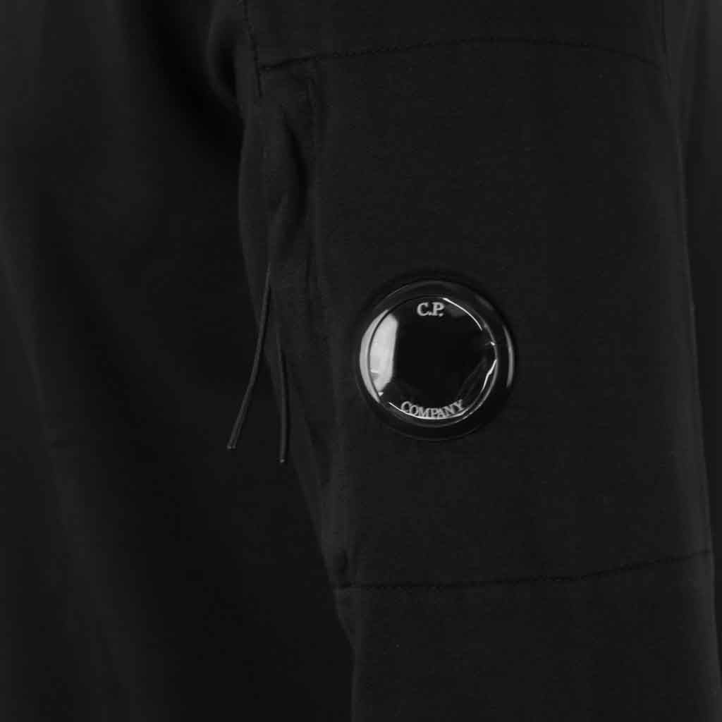 C.P. Company Light Fleece Lens Hooded Sweatshirt in Black