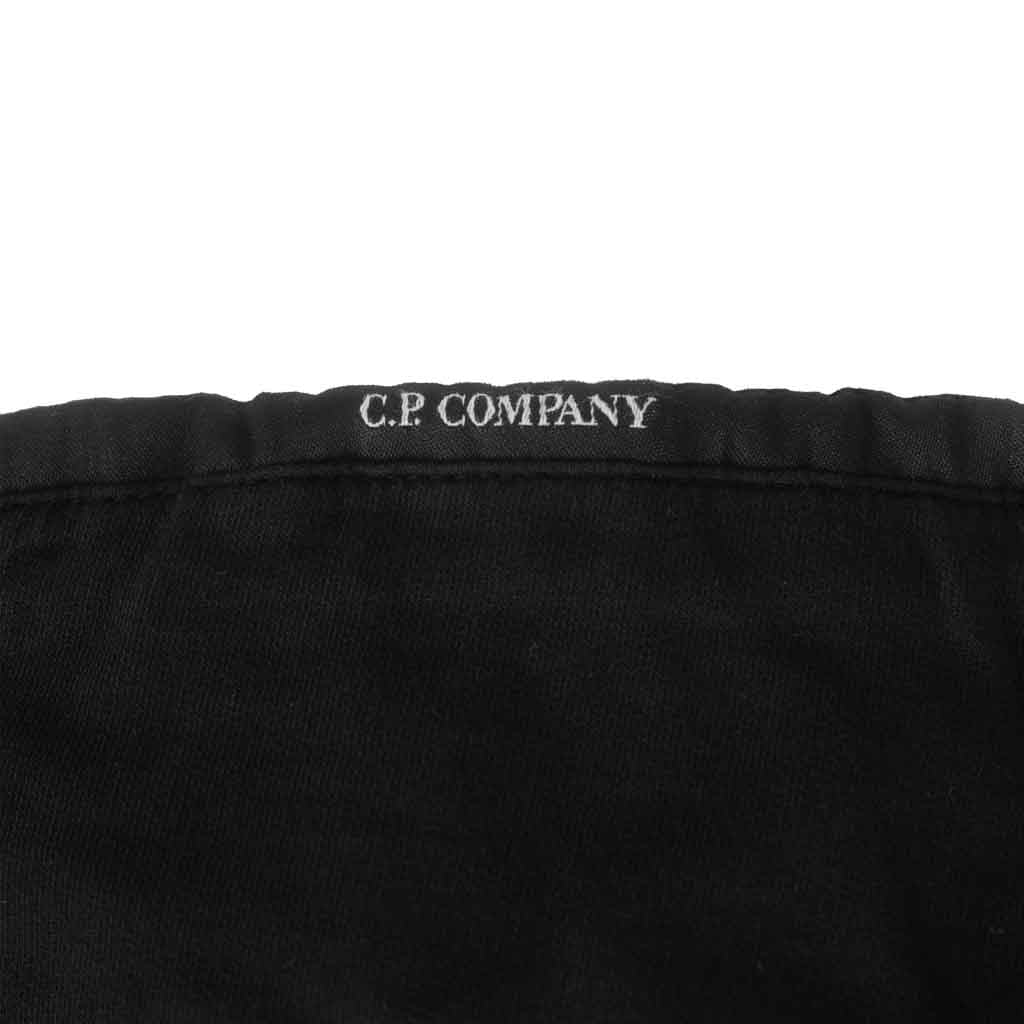 C.P. Company Light Fleece Lens Hooded Sweatshirt in Black