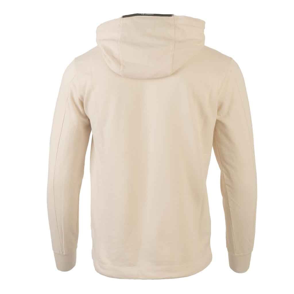 C.P. Company Light Fleece Lens Hooded Sweatshirt in Pistachio Shell