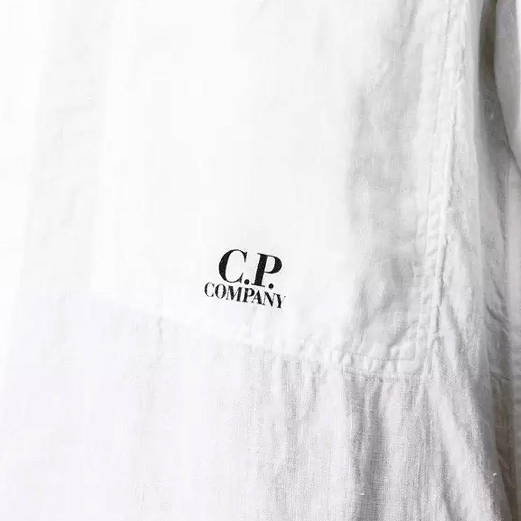 C.P. Company Light Mussola Boxy Short Sleeve Shirt in White