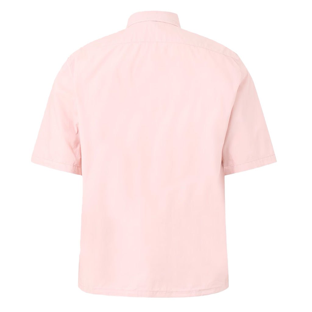 C.P. Company Popeline Short Sleeve Shirt in Misty Rose- Pink