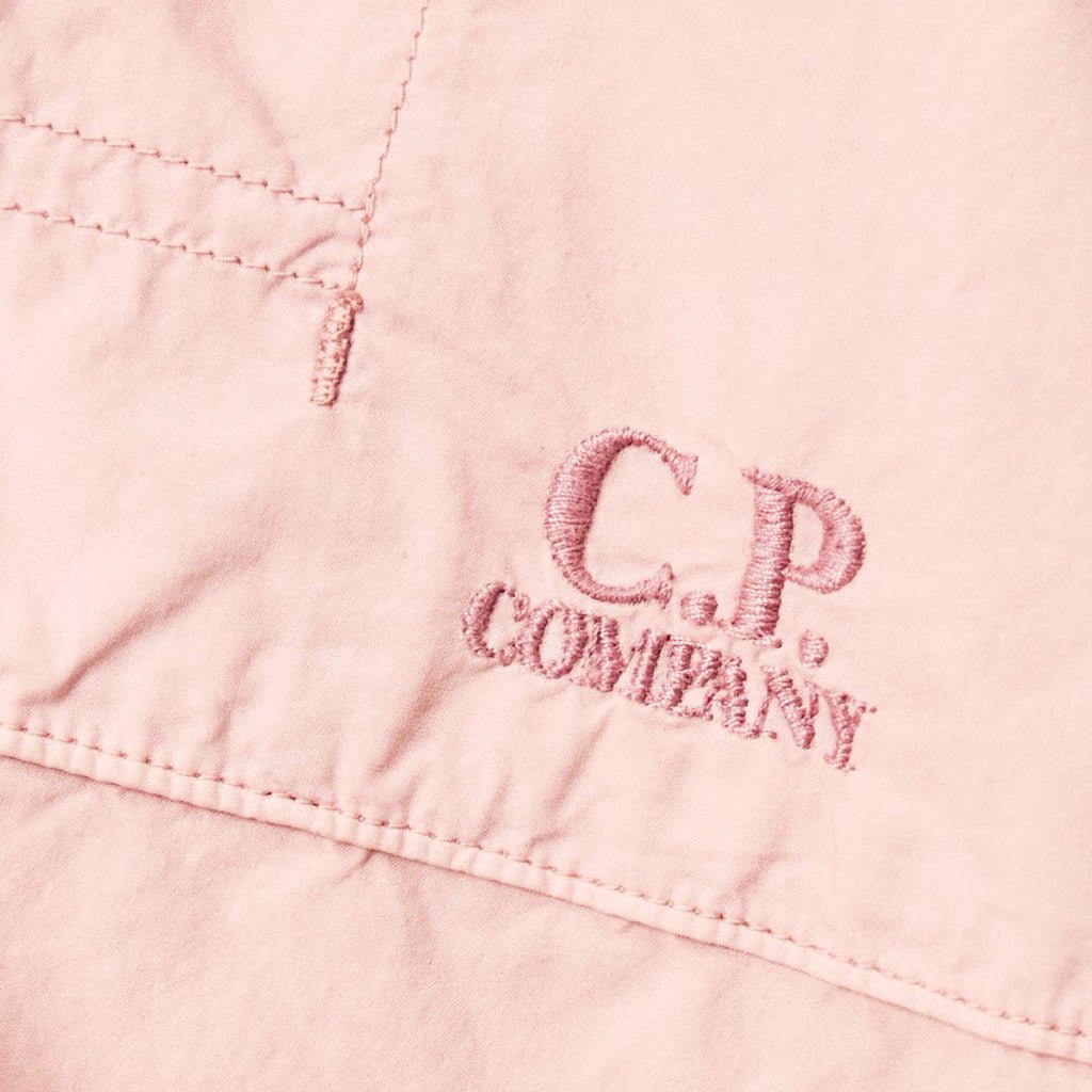 C.P. Company Popeline Short Sleeve Shirt in Misty Rose- Pink