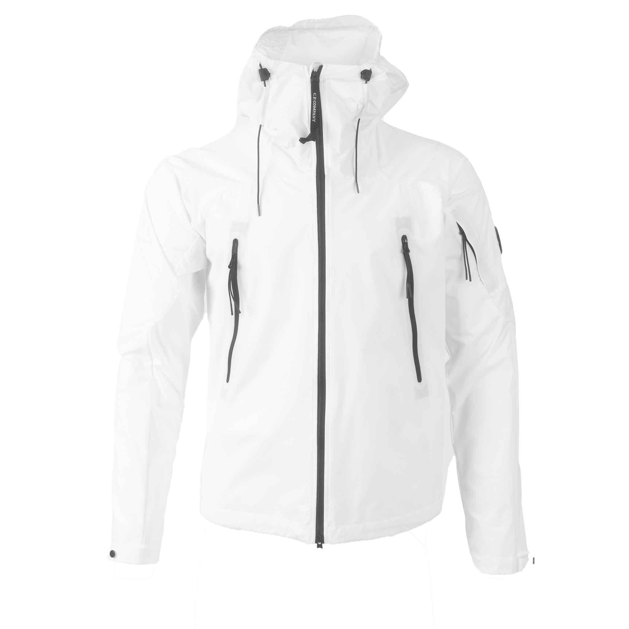 C.P. Company Pro-Tek Lens Hooded Jacket in Guaze White