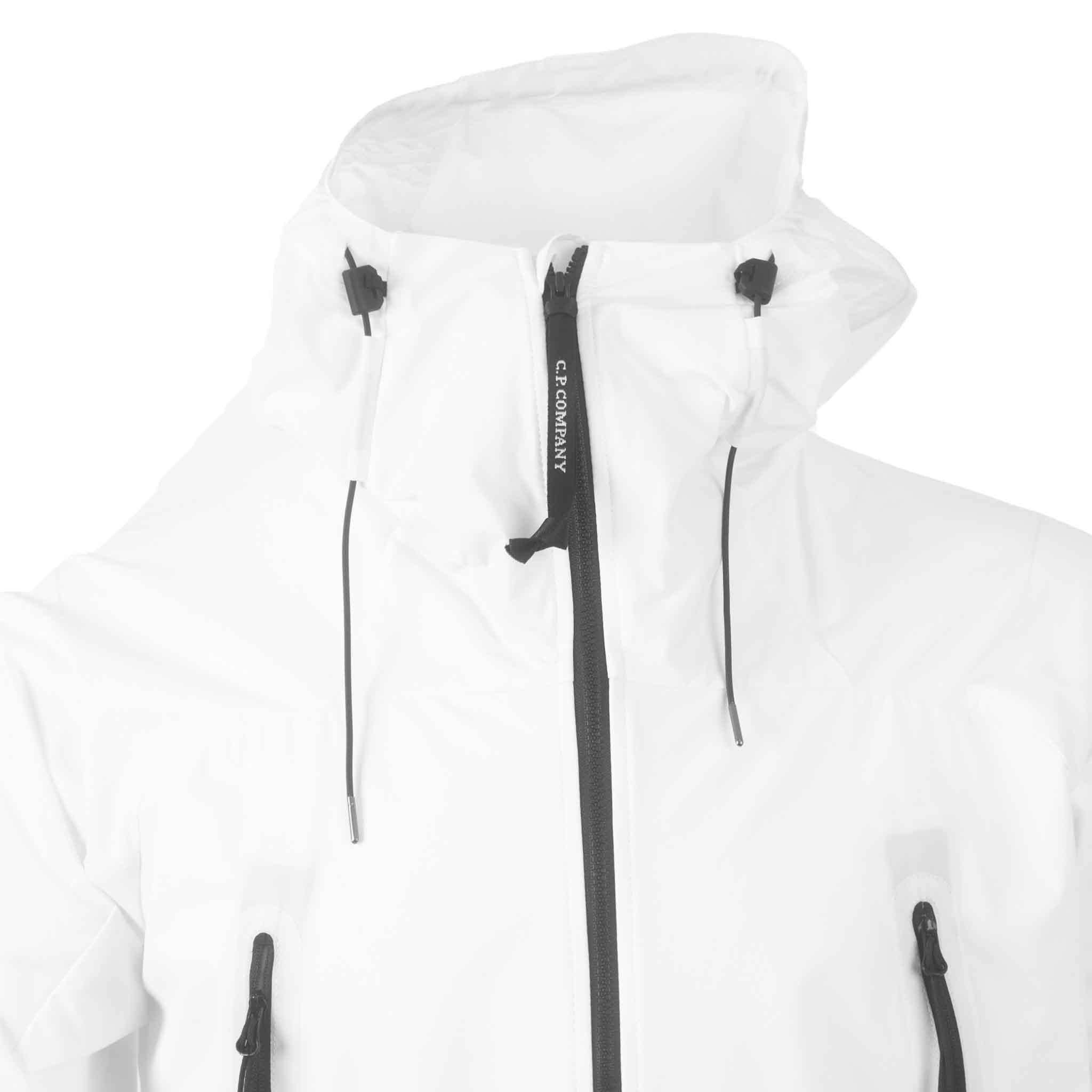 C.P. Company Pro-Tek Lens Hooded Jacket in Guaze White