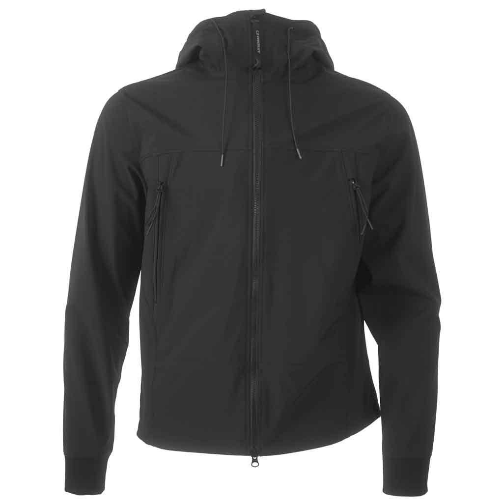 C.P. Company Shell-R Goggle Hooded Jacket in Black
