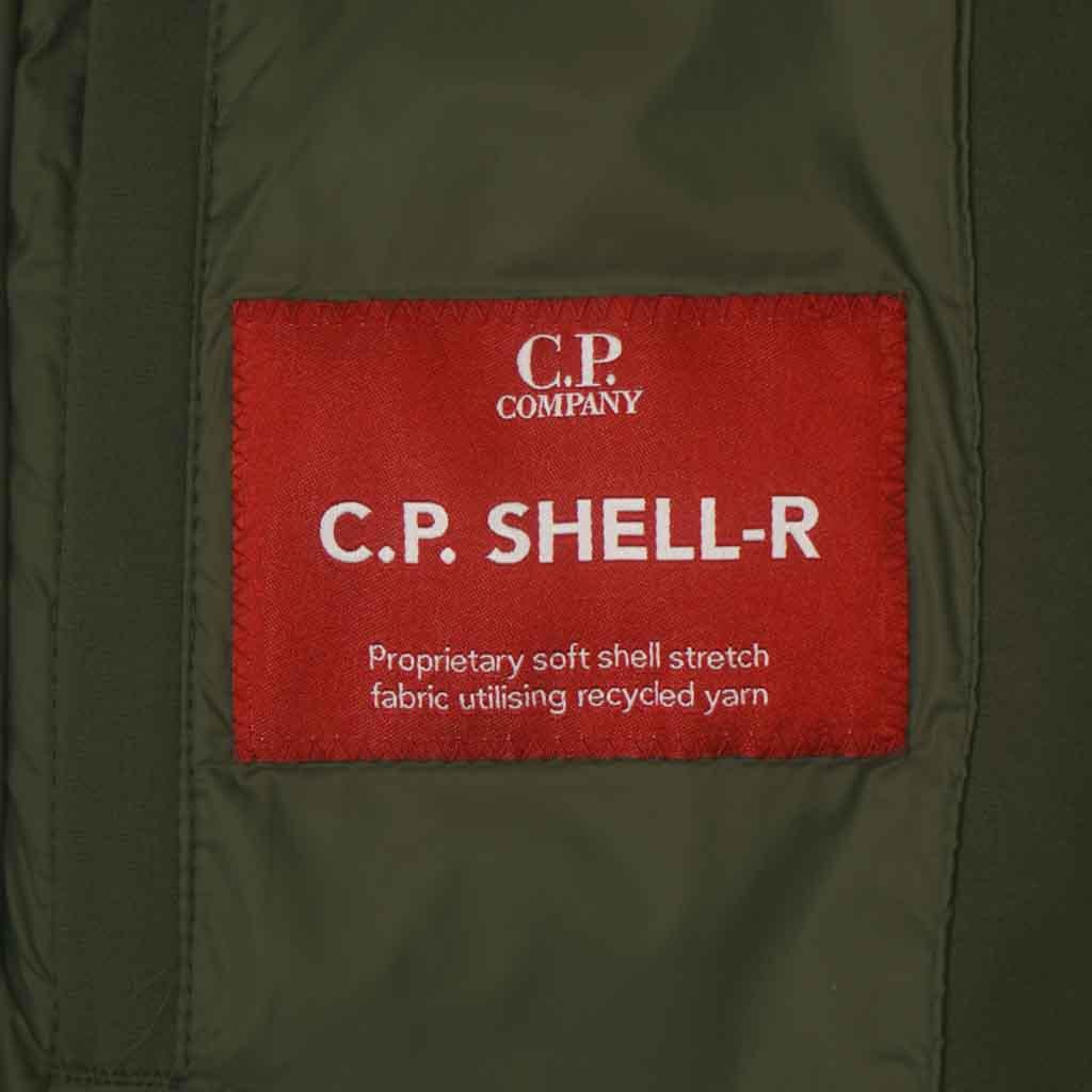 C.P. Company Shell-R Goggle Hooded Jacket in Ivy Green
