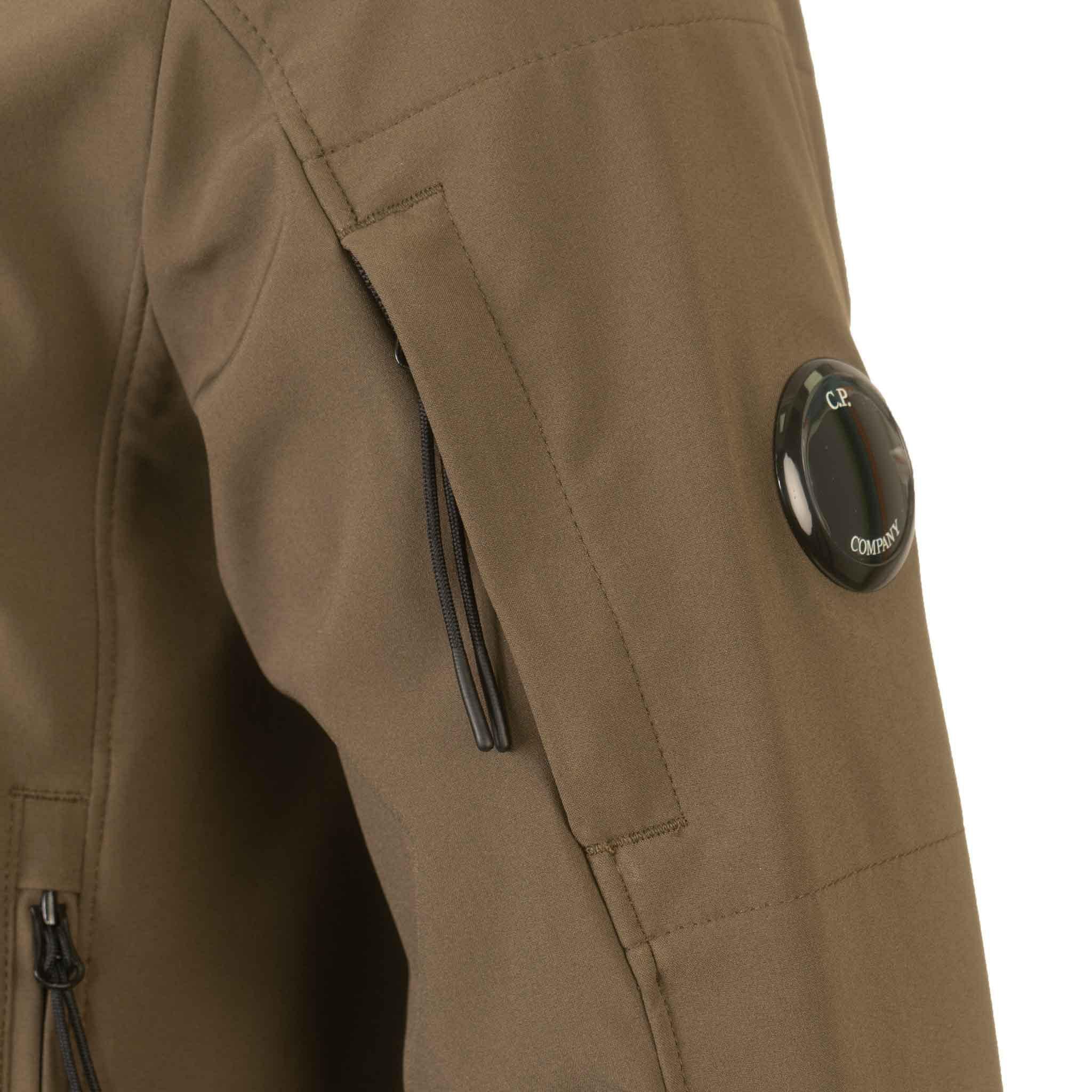 C.P. Company Shell-R Lens Hooded Jacket in Ivy Green