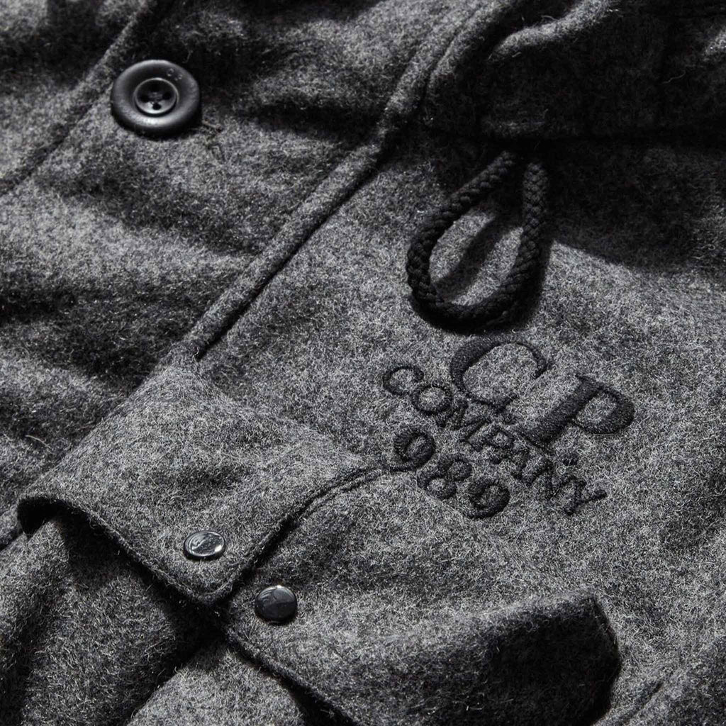 C.P. Company Shetland Twill Mile Jacket in Anthracite Melange- Grey
