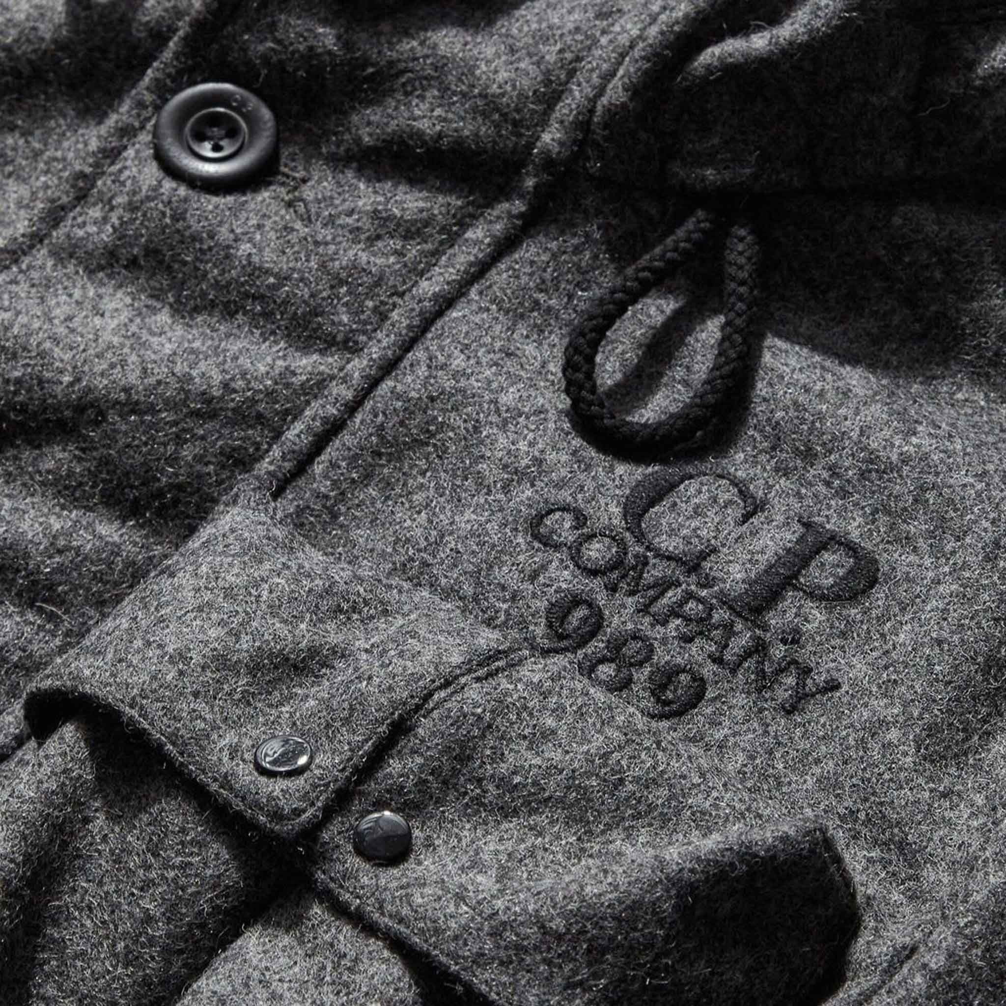 C.P. Company Shetland Twill Mile Jacket in Anthracite Melange- Grey