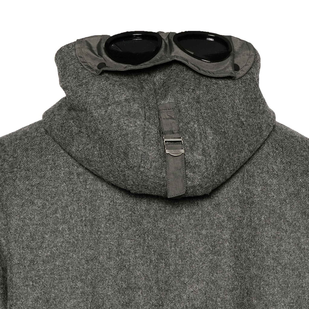 C.P. Company Shetland Twill Mile Jacket in Anthracite Melange- Grey