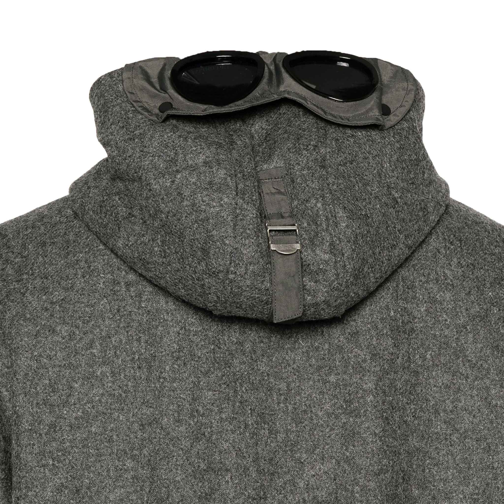 C.P. Company Shetland Twill Mile Jacket in Anthracite Melange- Grey