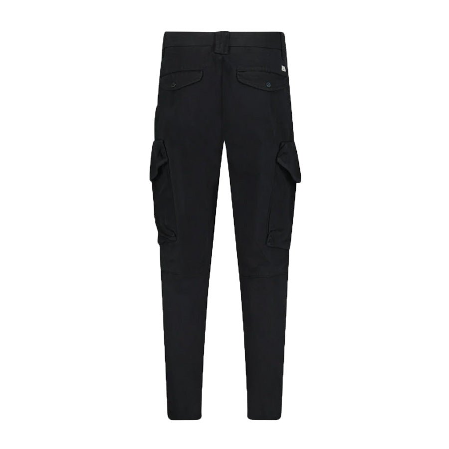 C.P. Company Stretch Sateen Ergonomic Lens Cargo Pants in Black