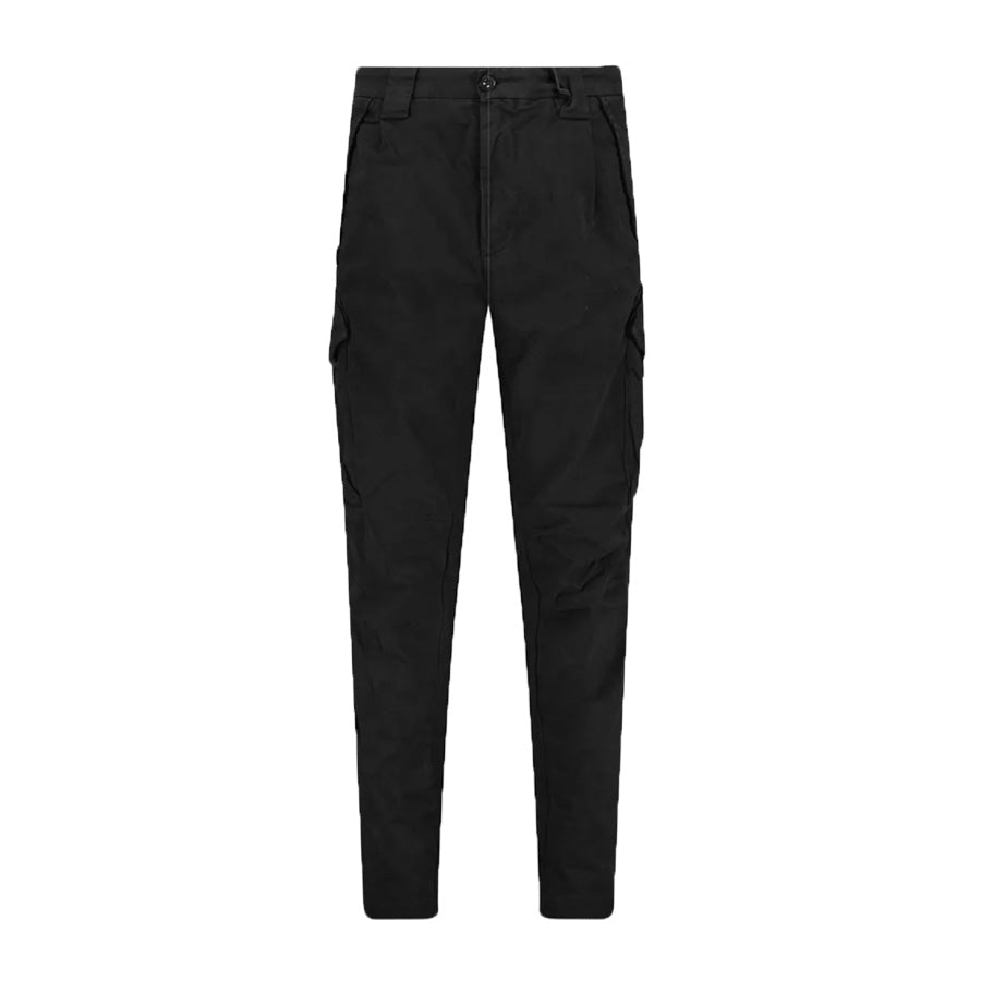 C.P. Company Stretch Sateen Ergonomic Lens Cargo Pants in Black