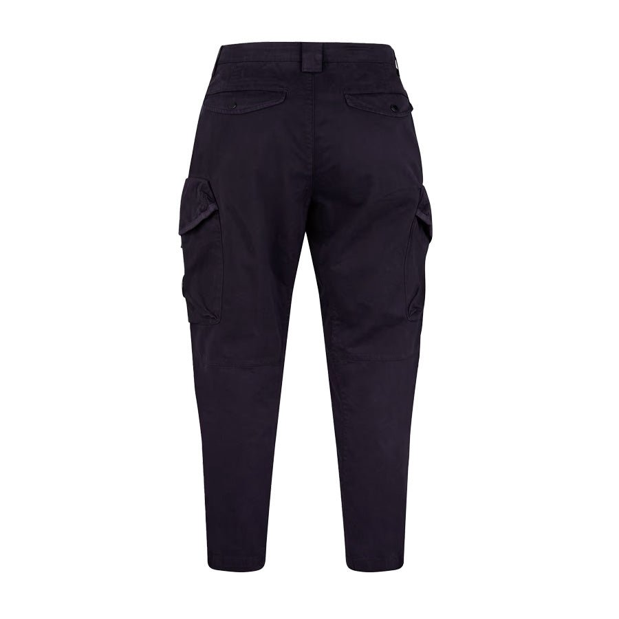 C.P. Company Stretch Sateen Ergonomic Lens Cargo Pants in Nightshade-Purple