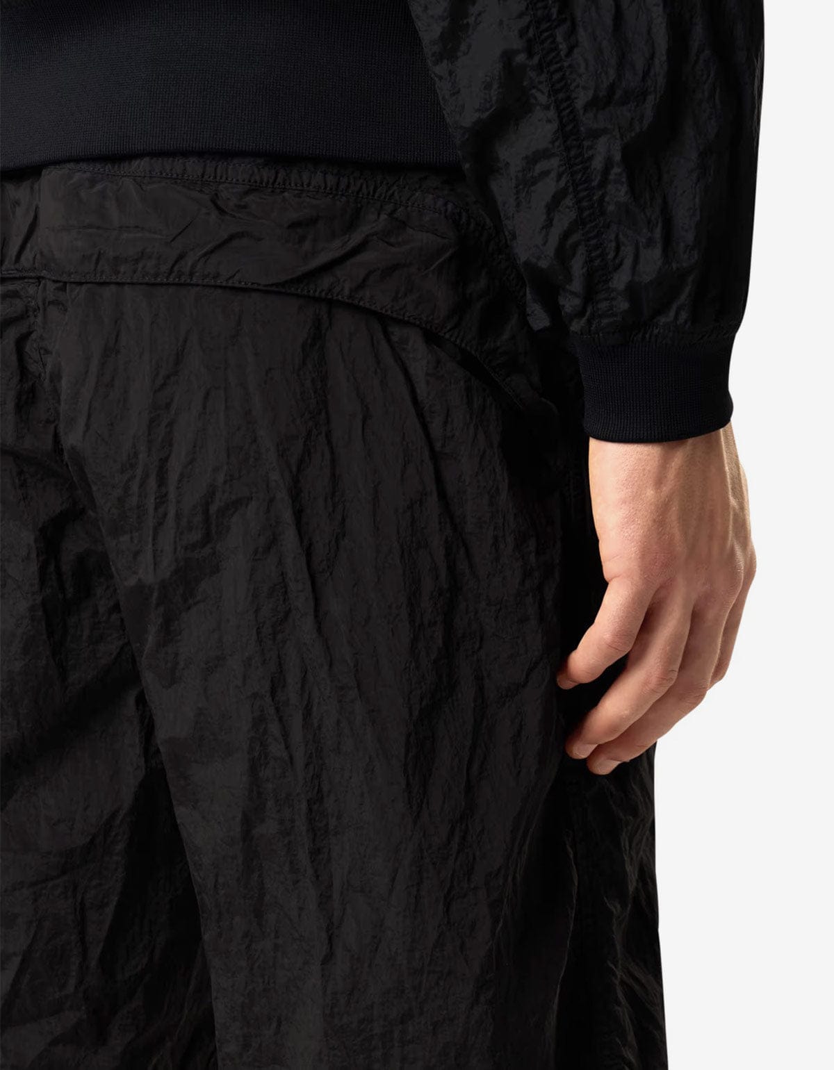 Stone Island Black Nylon Metal Cargo Shorts