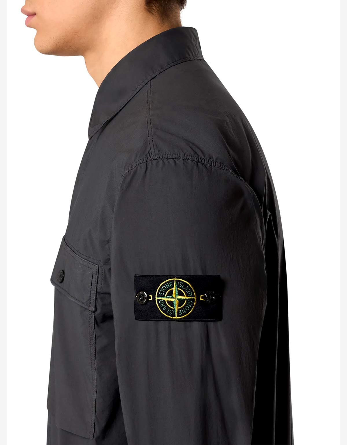 Stone Island Black Paracadute Overshirt