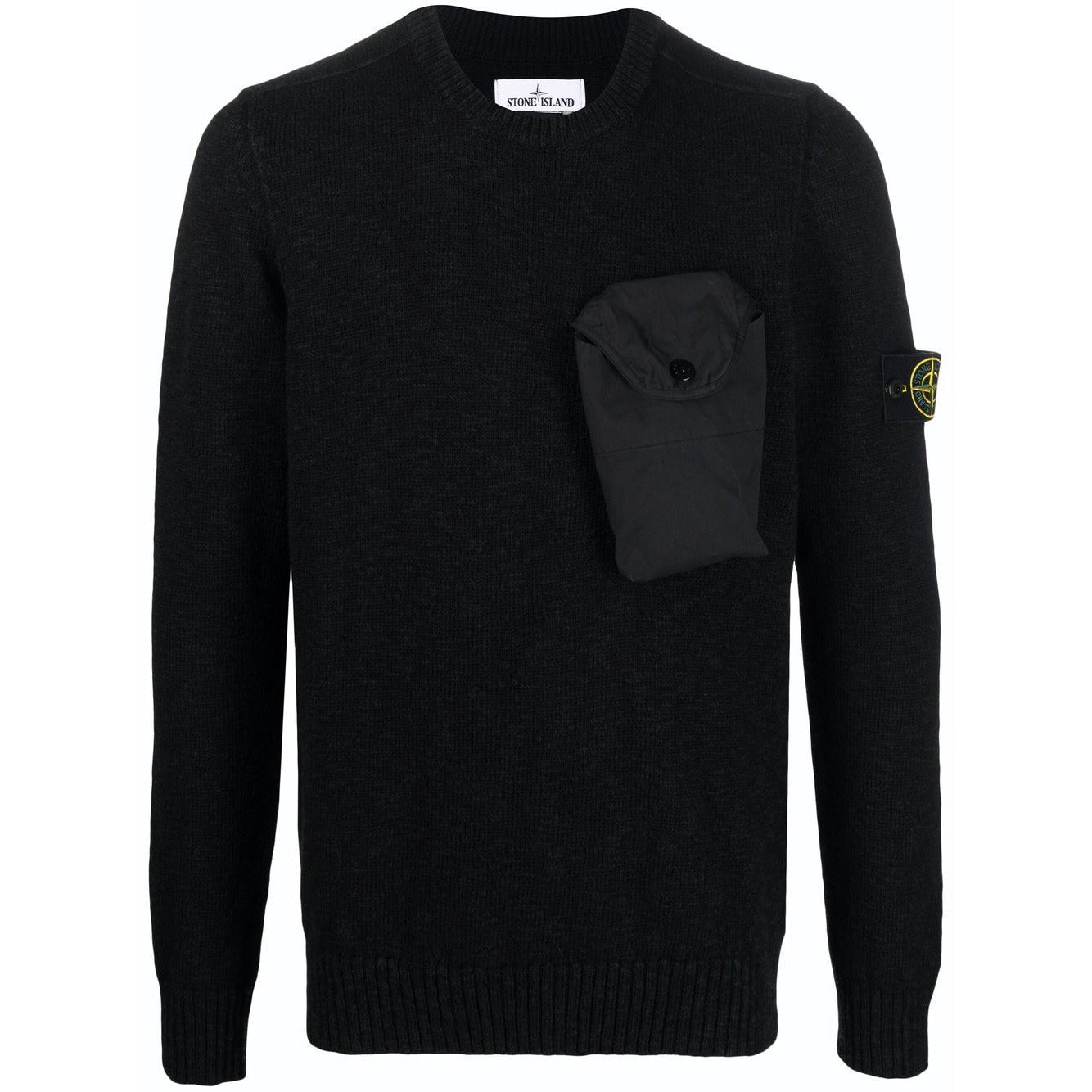 Stone Island Black Pocket Knit Sweatshirt