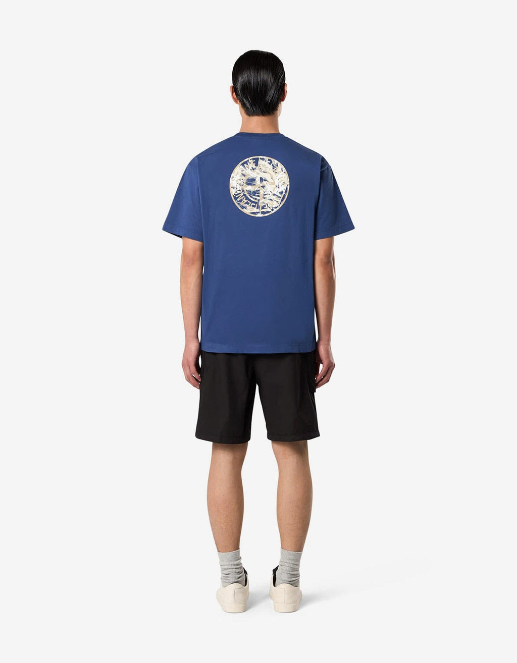 Stone Island Blue Compass Camo Print T-Shirt
