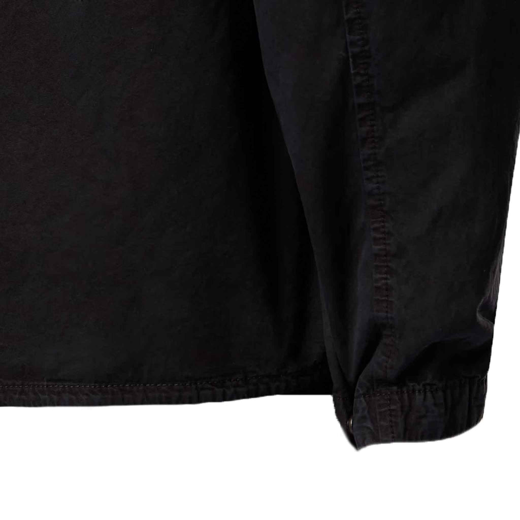 Stone Island Brushed Cotton 'Old' Effect Overshirt in Black