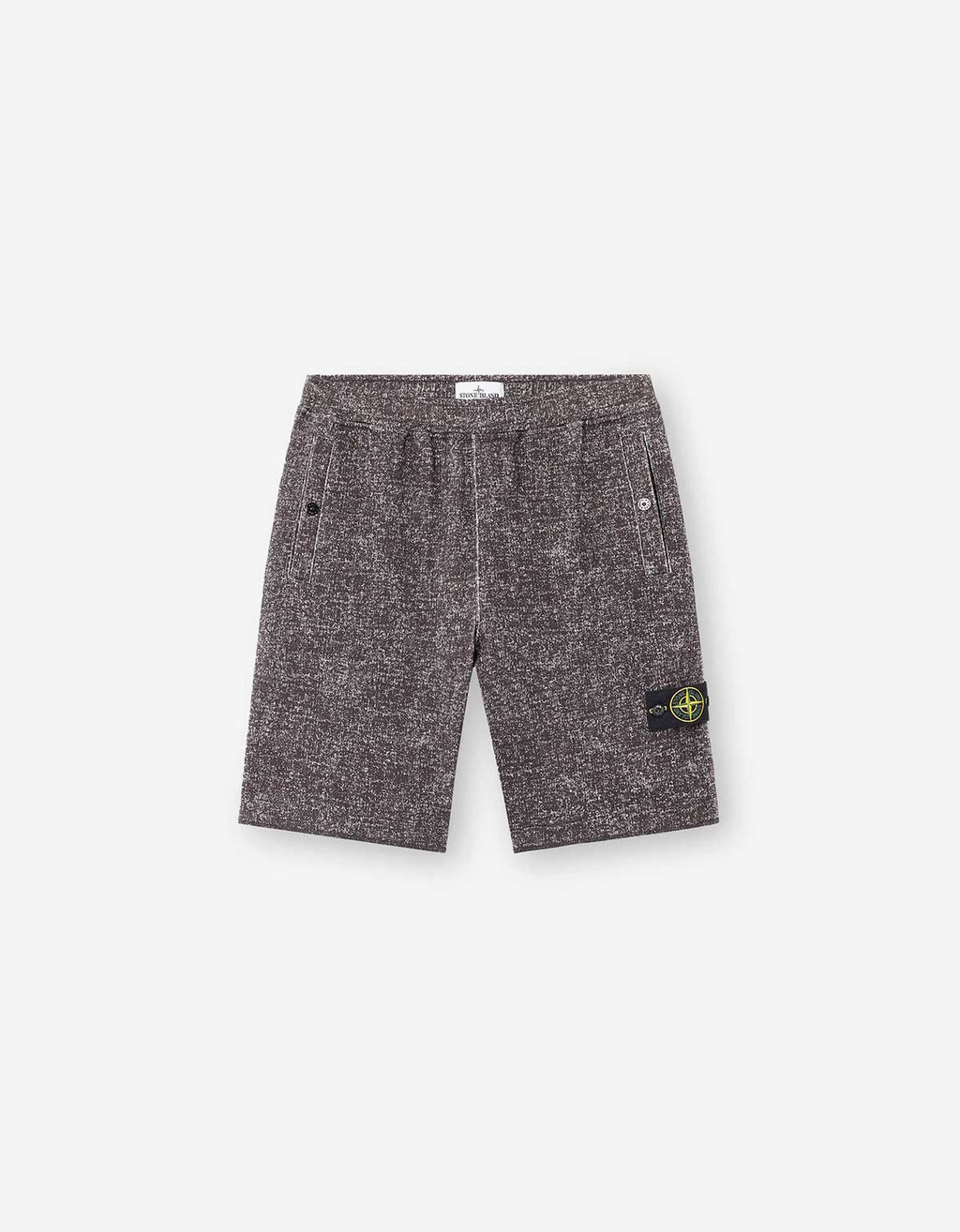 Stone Island Burgundy Melange Print Shorts