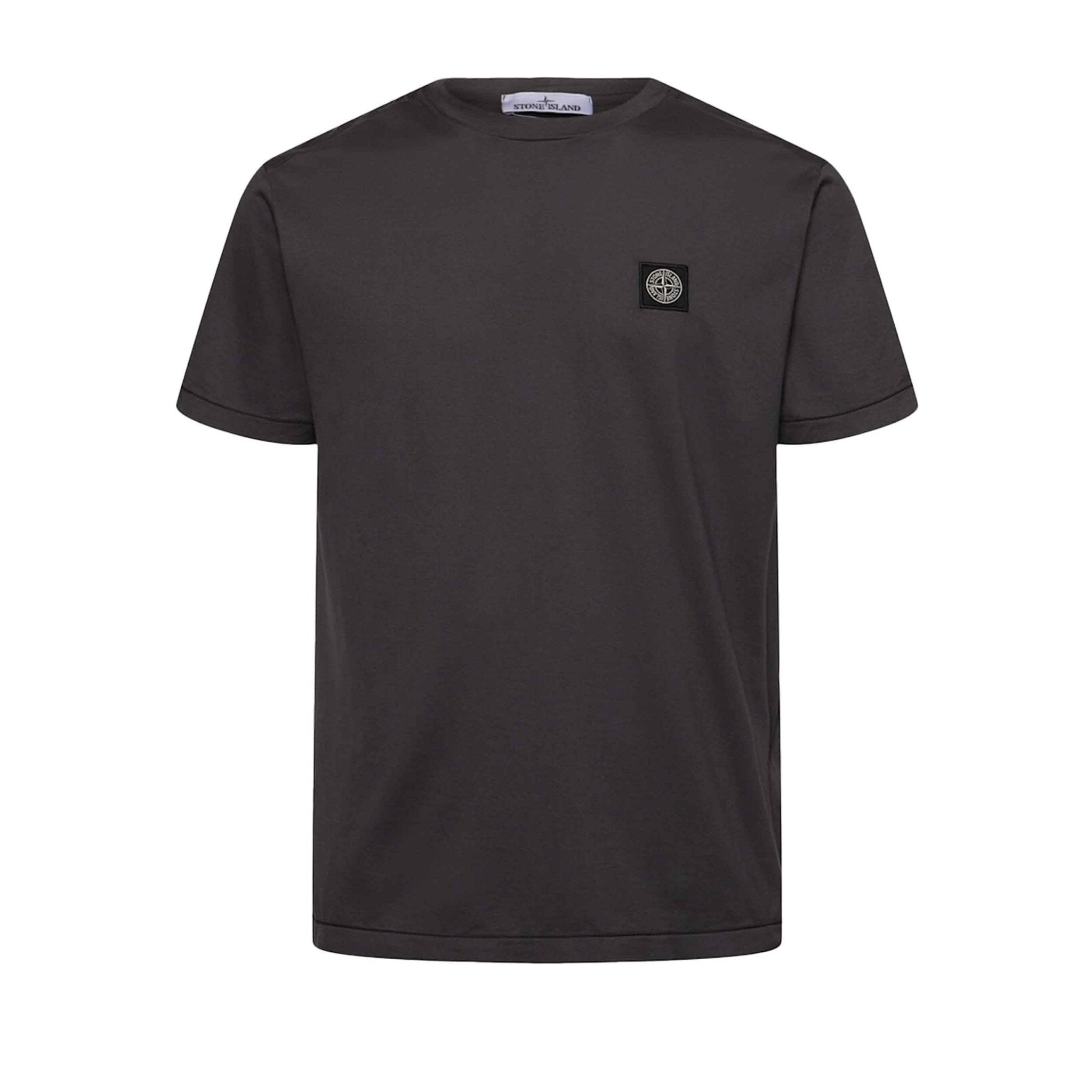 Stone Island Compass Logo T-Shirt in Charcoal Grey