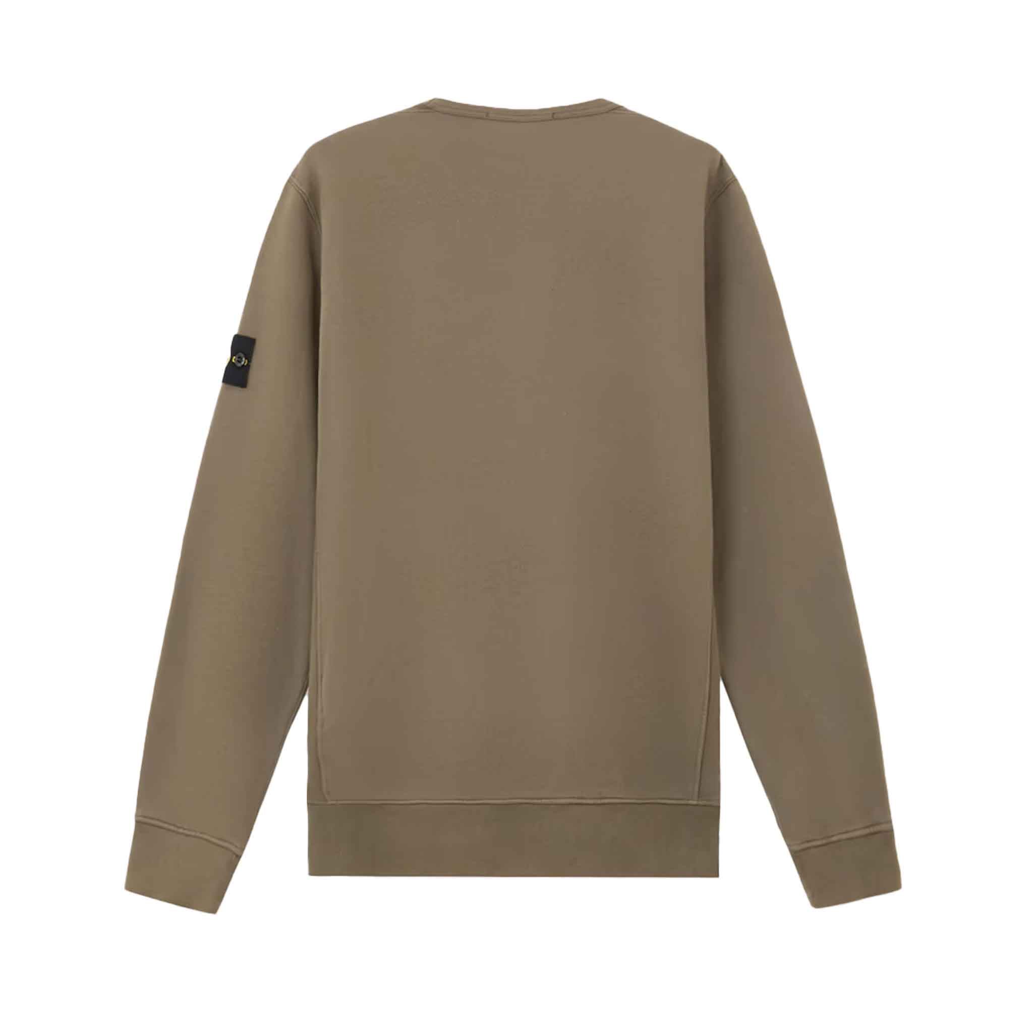Stone Island Cotton Fleece Crewneck Sweatshirt in Walnut Brown